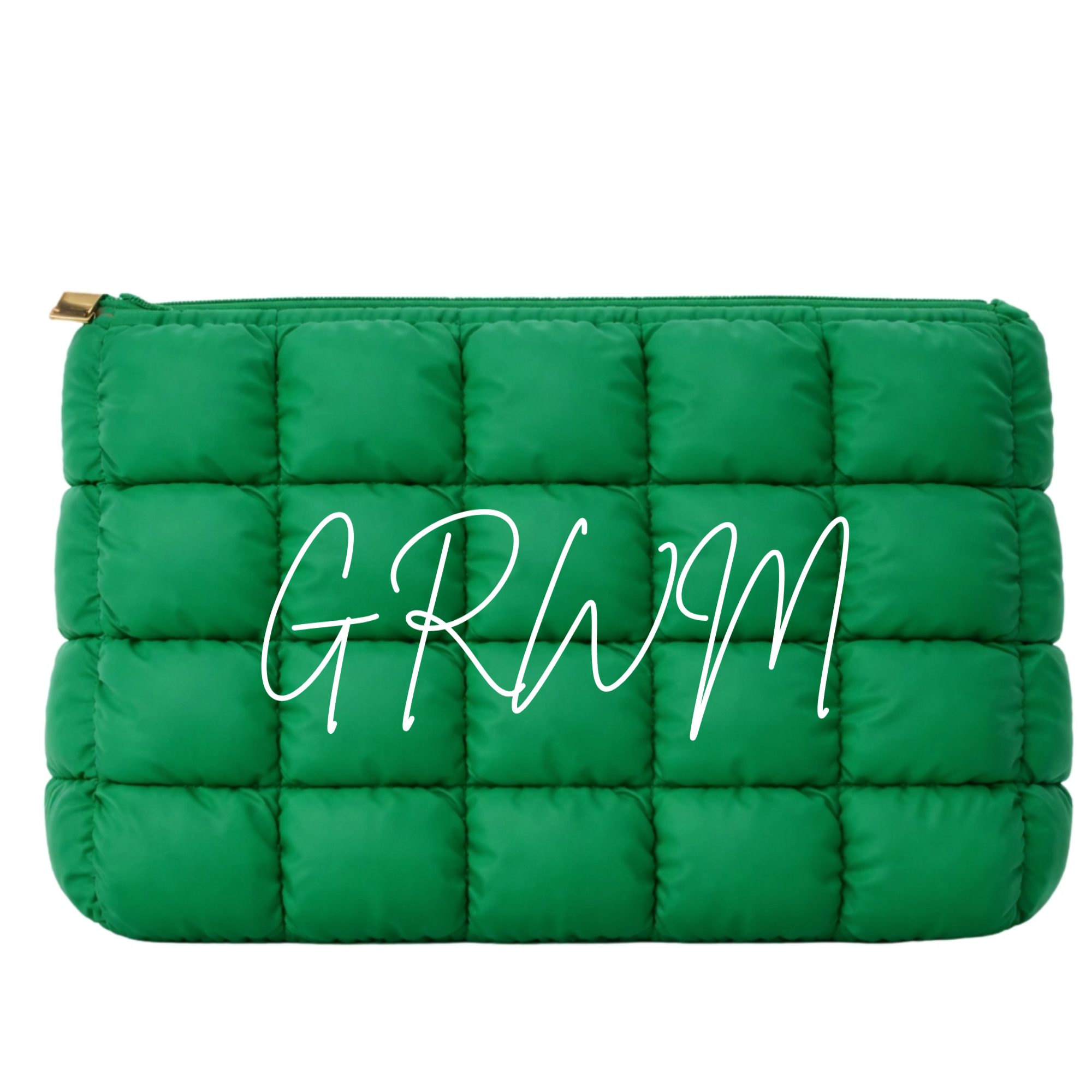 Inscription Quilted Cosmetic Makeup Bag