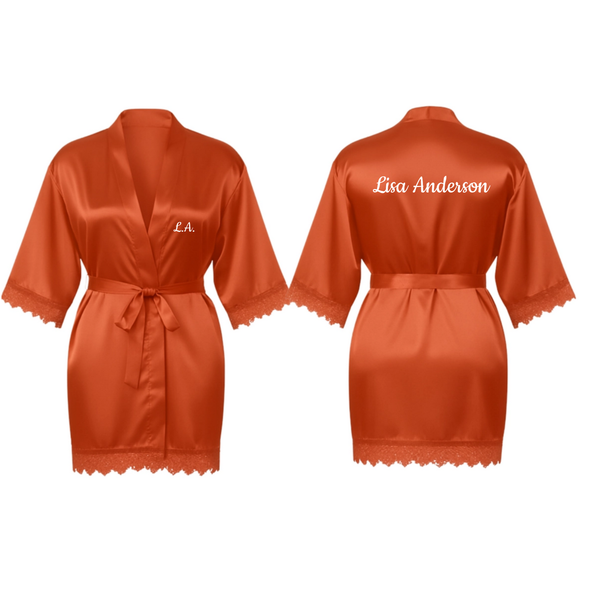 Inscription Satin Robe