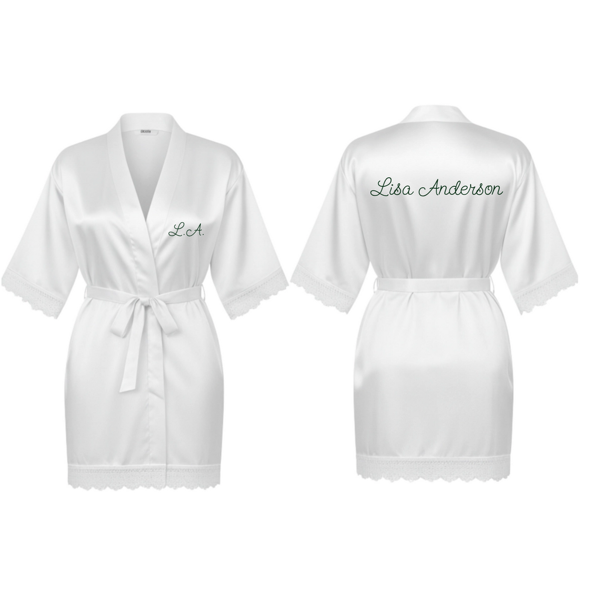 Inscription Satin Robe