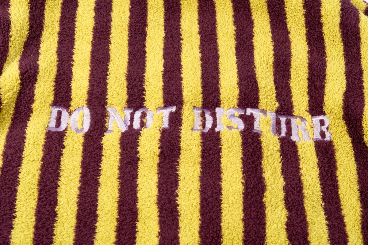 Inscription Striped Bath Robe
