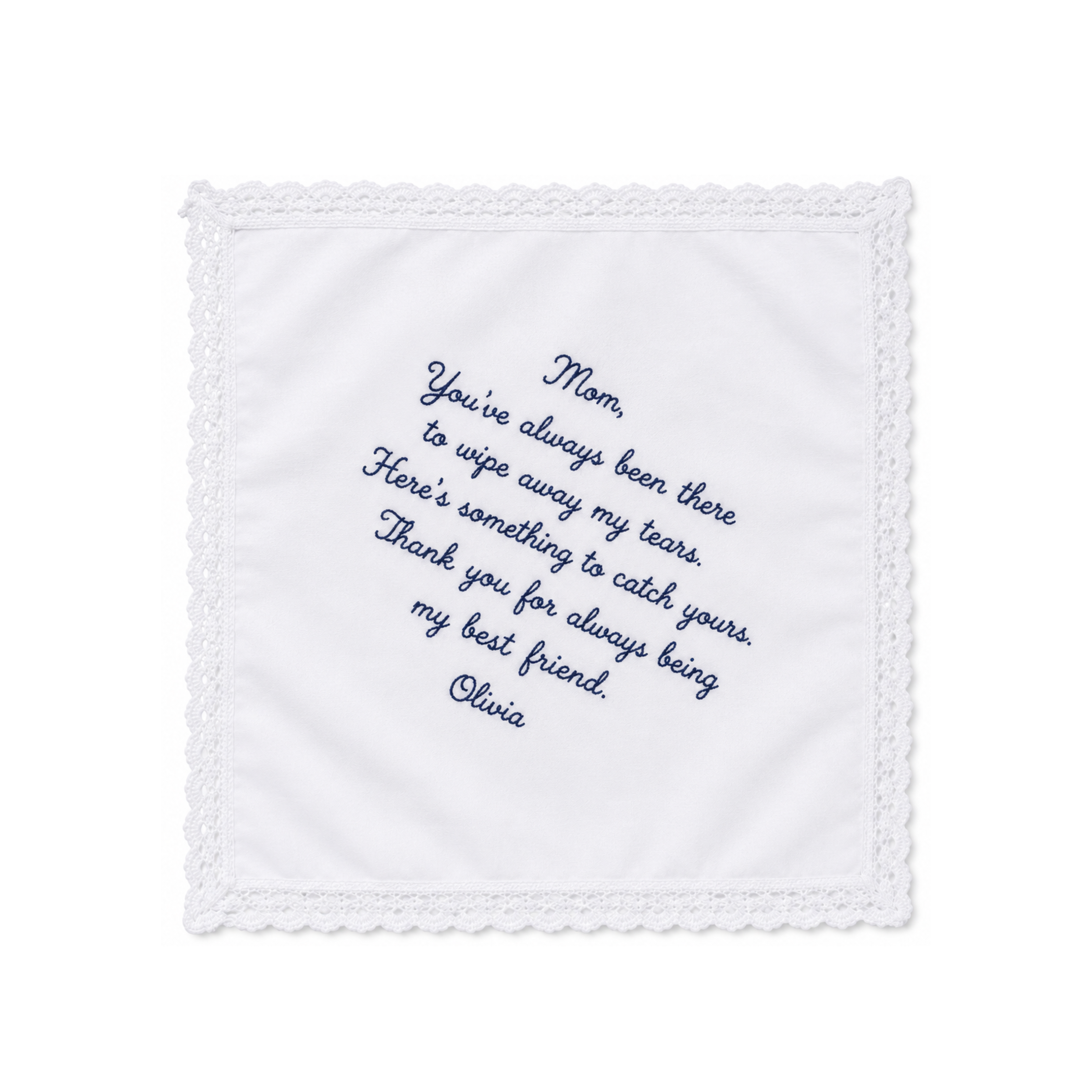 Lace Handkerchiefs Inscription