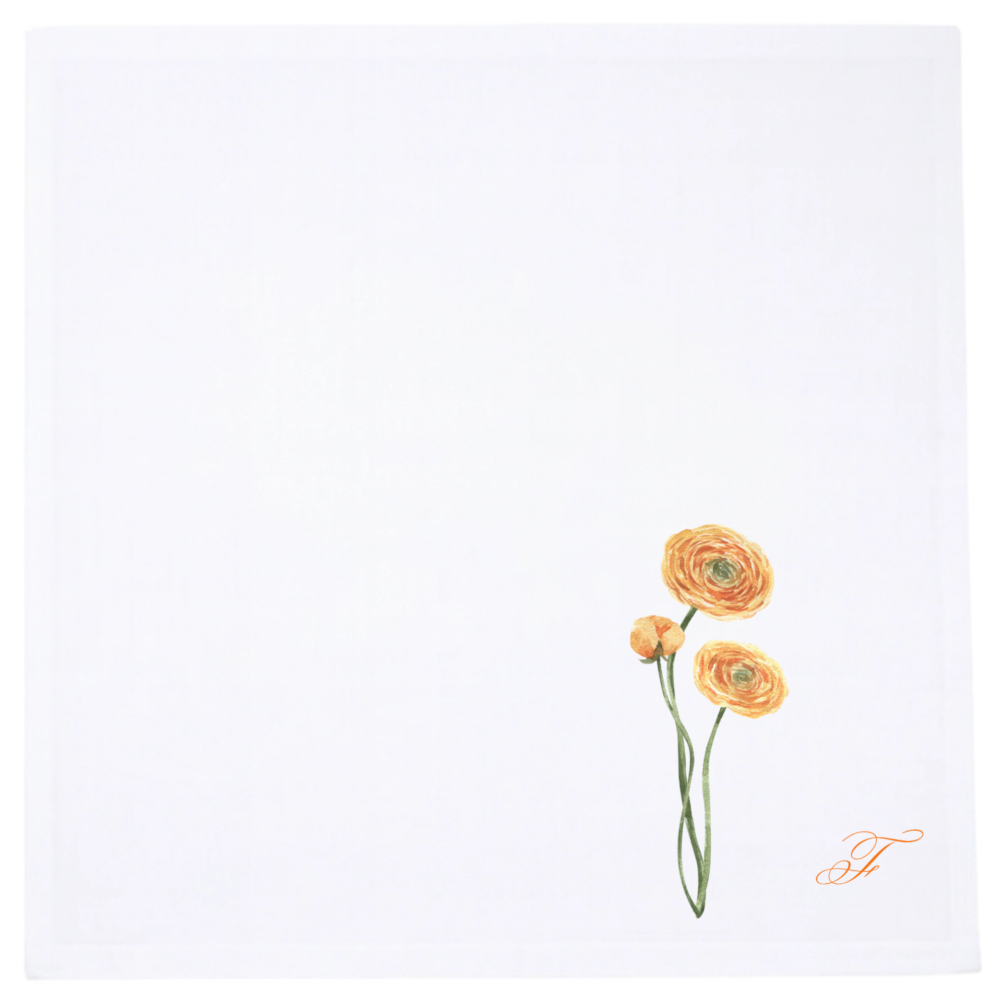 In Bloom Initials Linen Napkin
