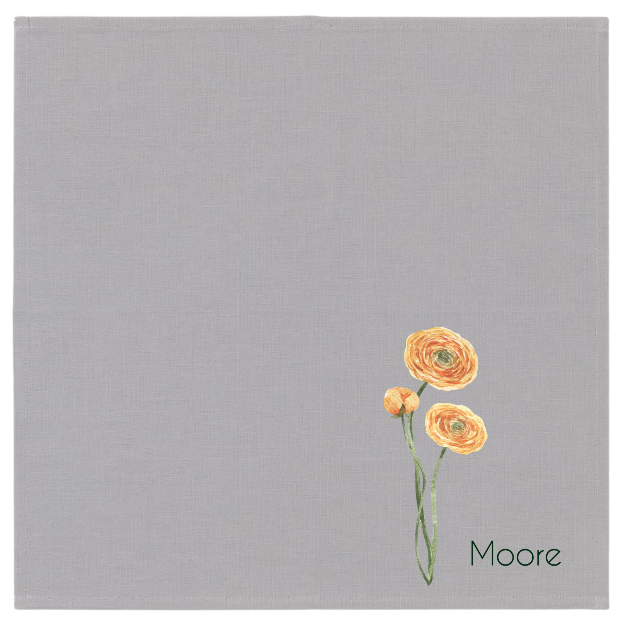 In Bloom Inscription Linen Napkins