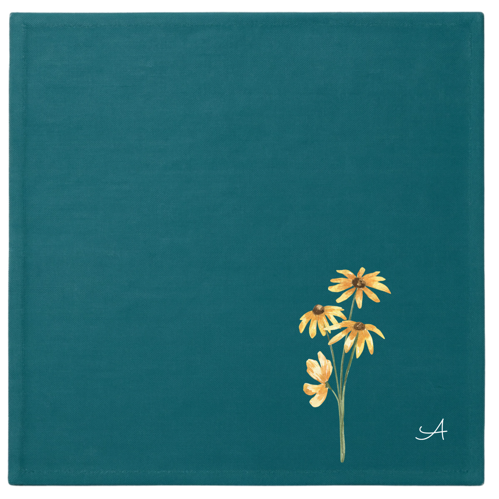 In Bloom Initials Linen Napkin