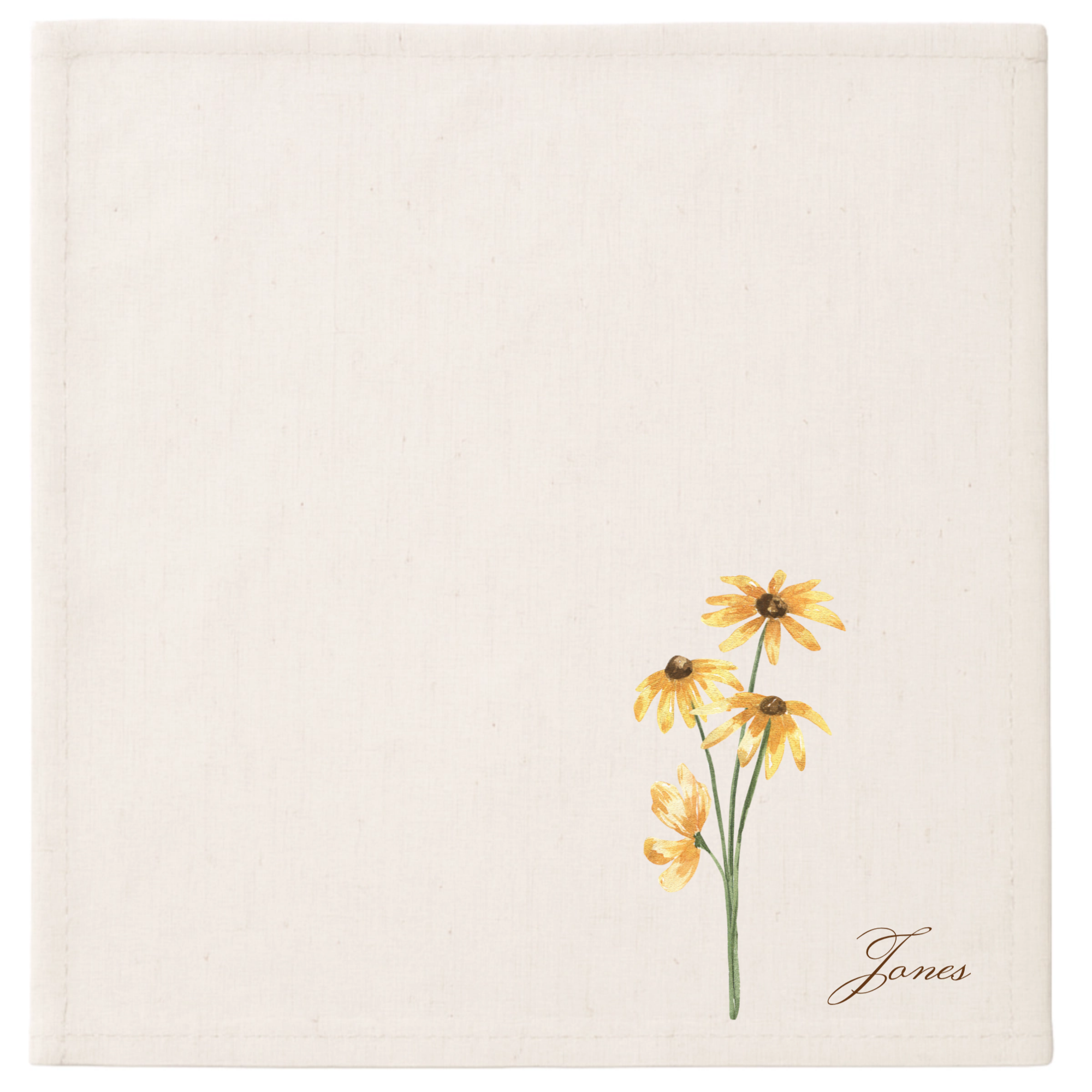In Bloom Inscription Linen Napkins
