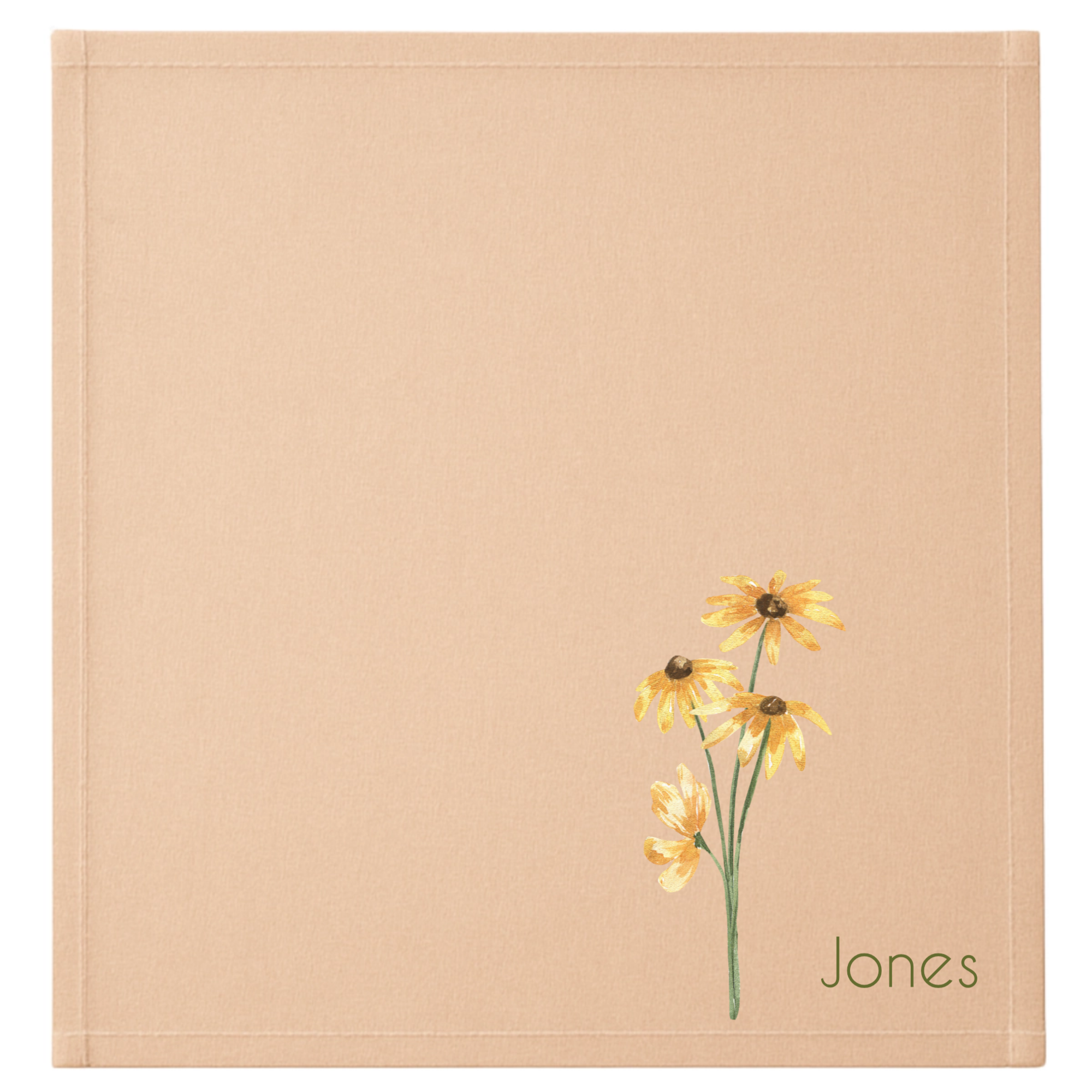 In Bloom Inscription Linen Napkins