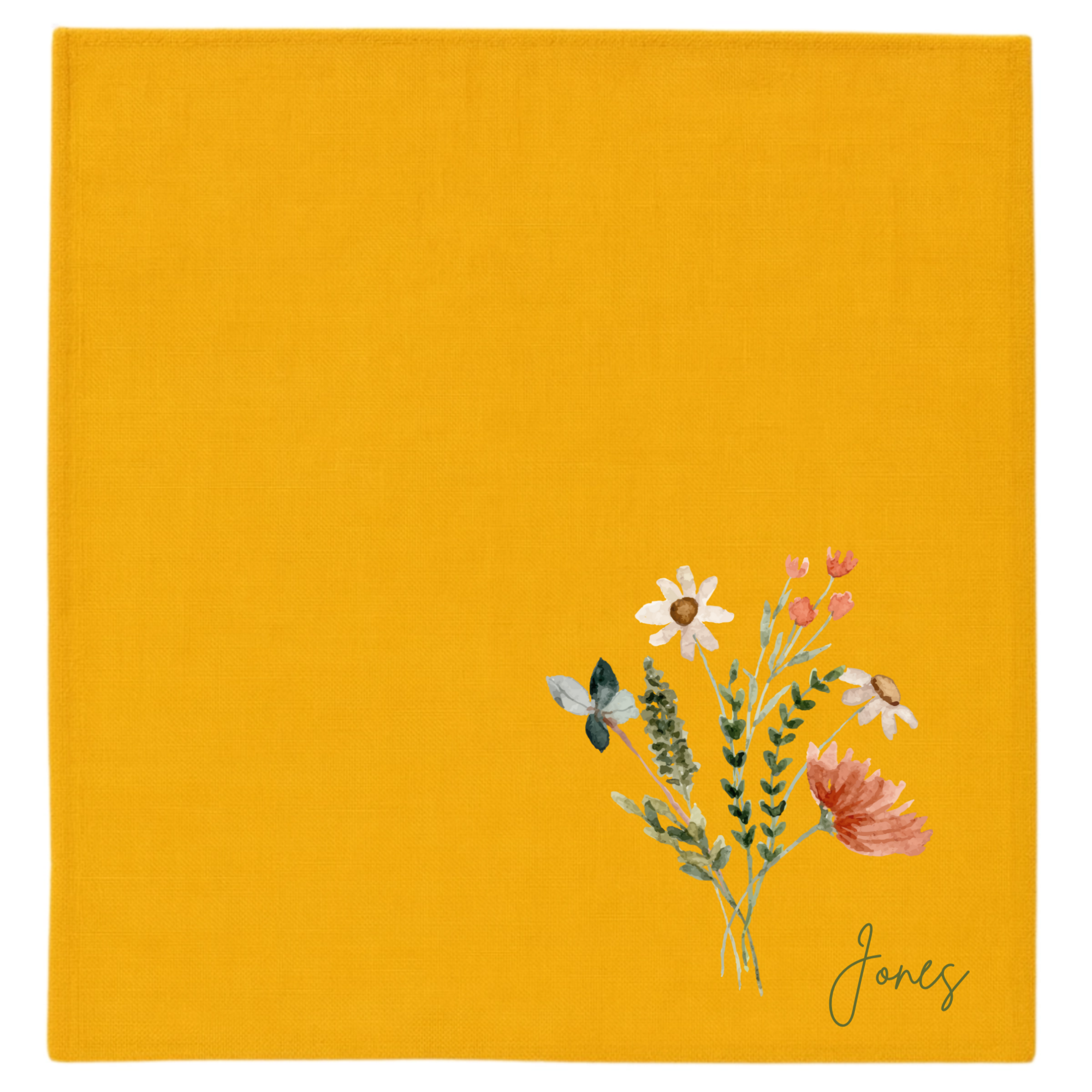 In Bloom Inscription Linen Napkins