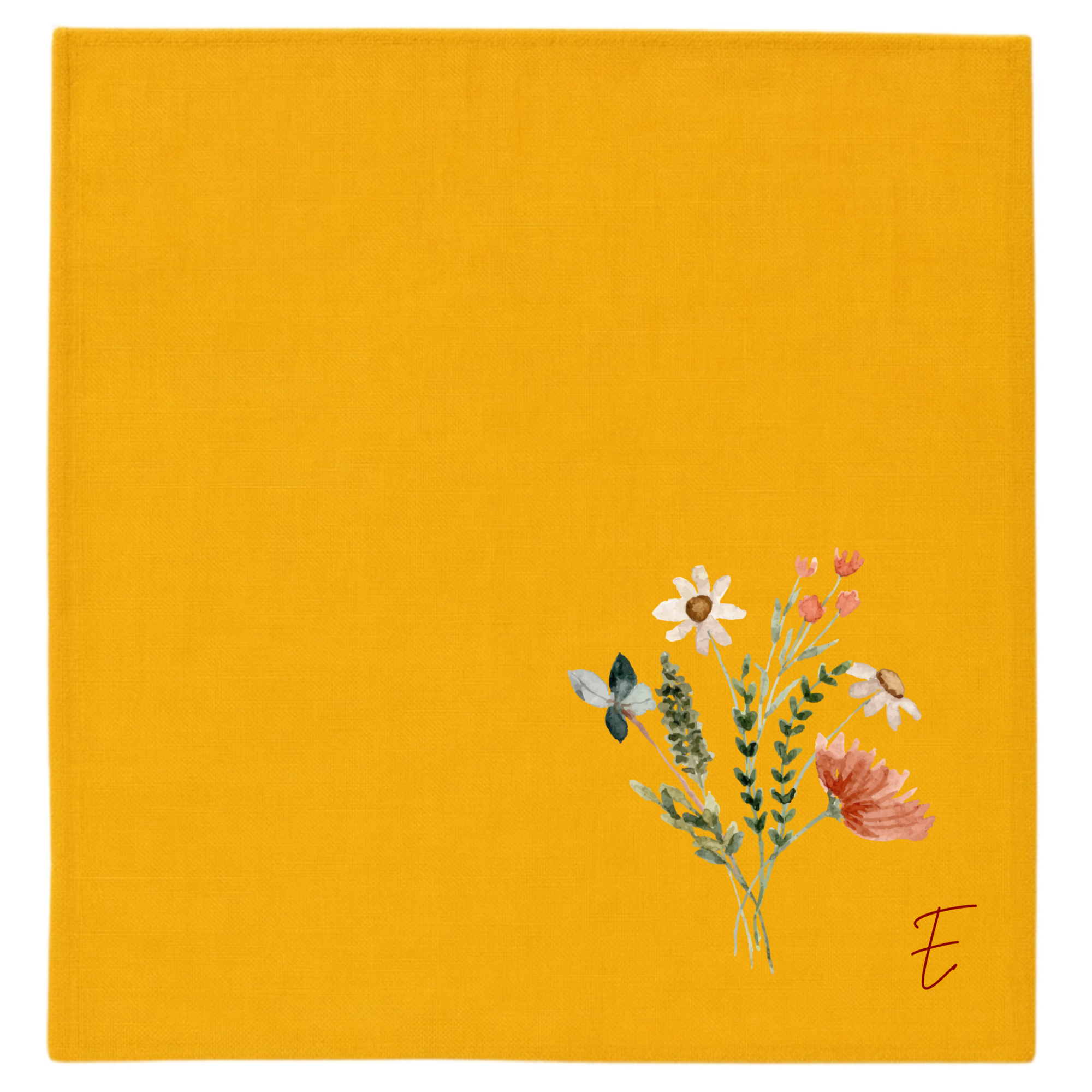 In Bloom Initials Linen Napkin