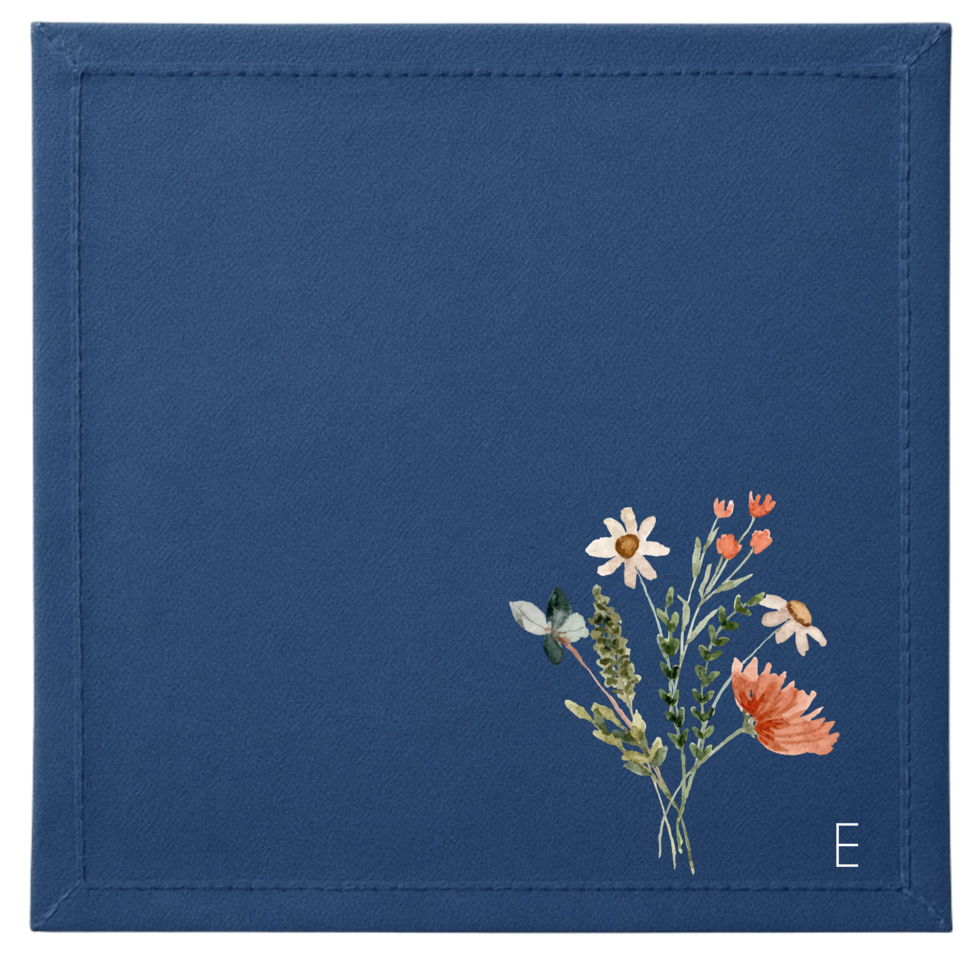 In Bloom Initials Linen Napkin
