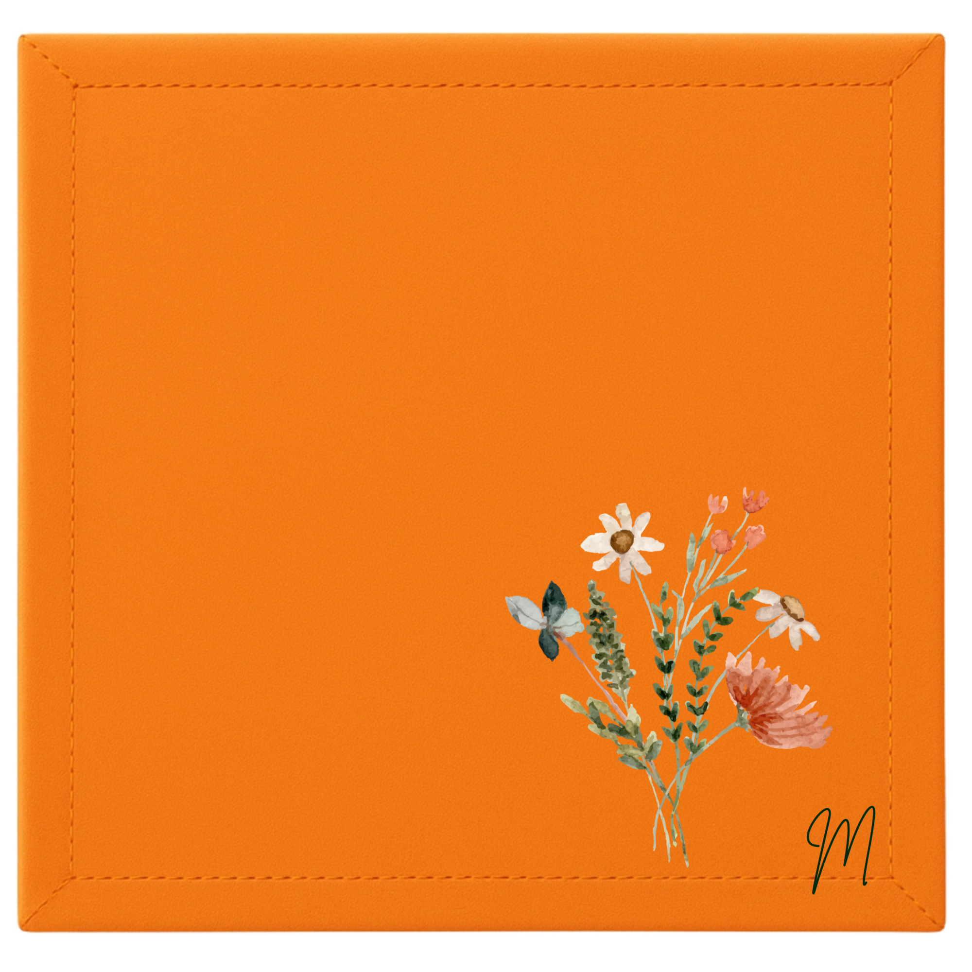 In Bloom Initials Linen Napkin