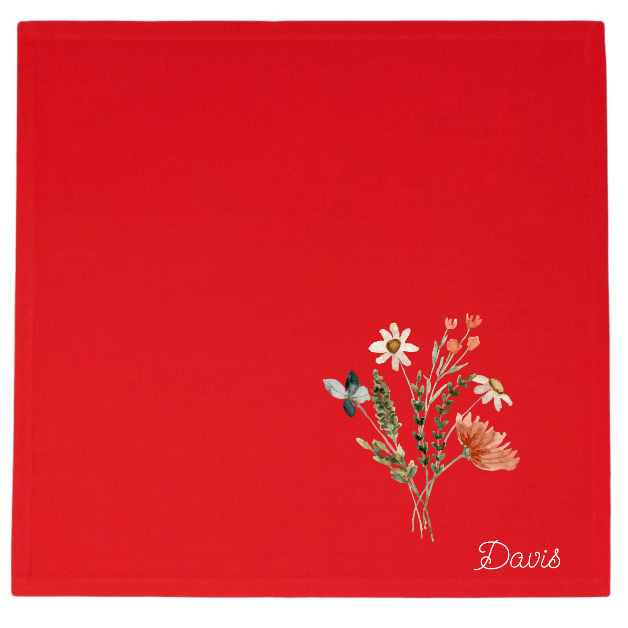 In Bloom Inscription Linen Napkins