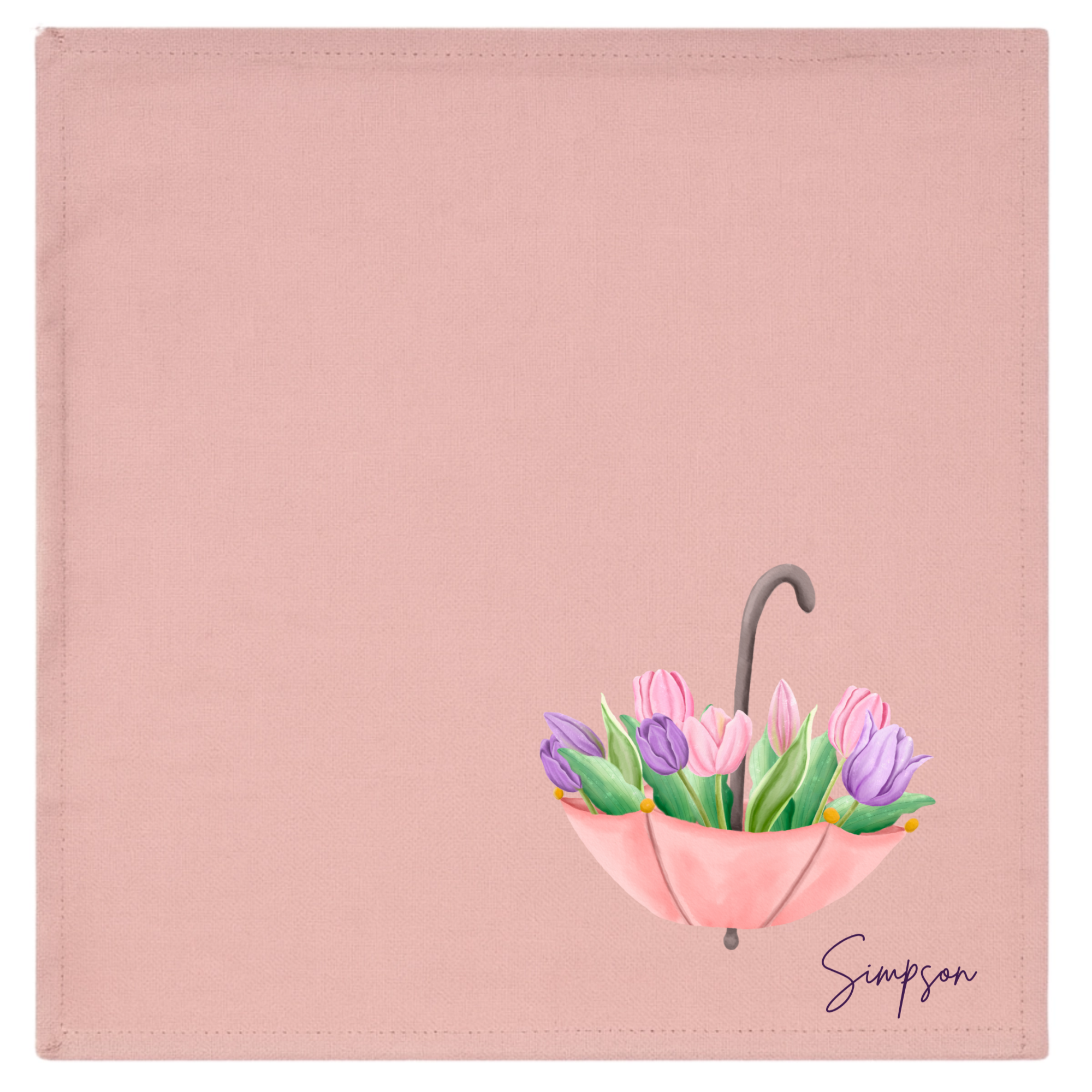 In Bloom Inscription Linen Napkins