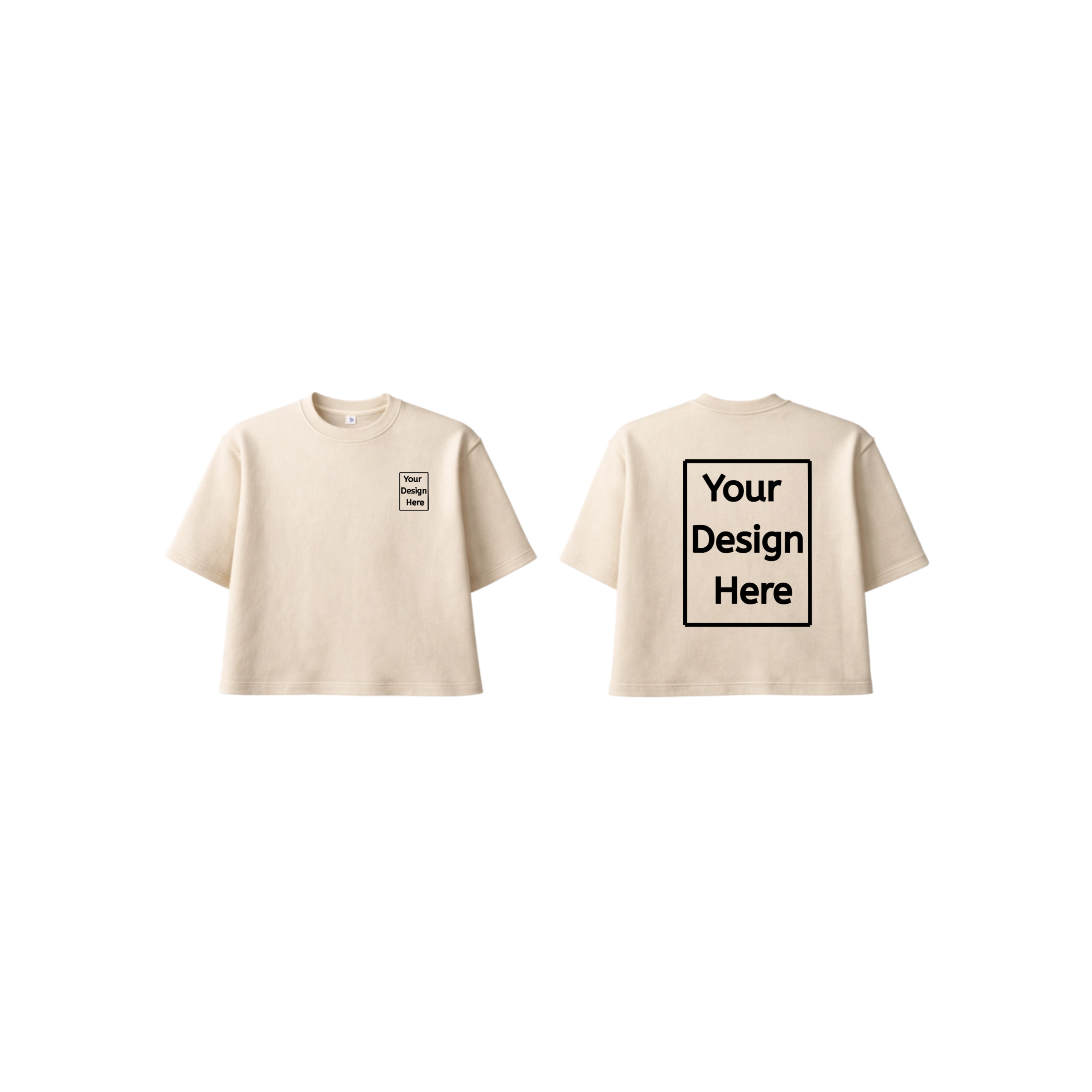 Luxe Boxy top fleece Graphic Front And Back