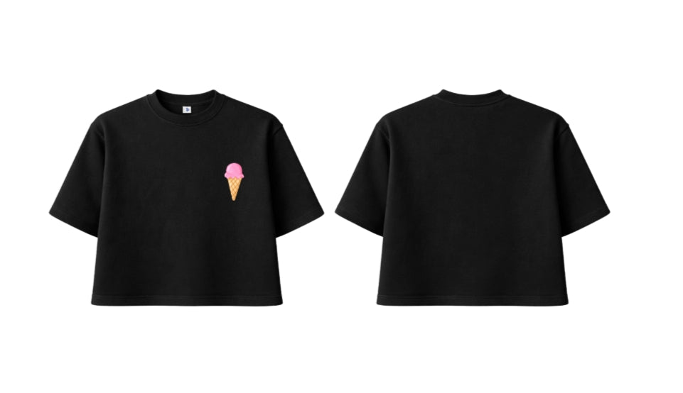Luxe Boxy Top Fleece Graphic Solo