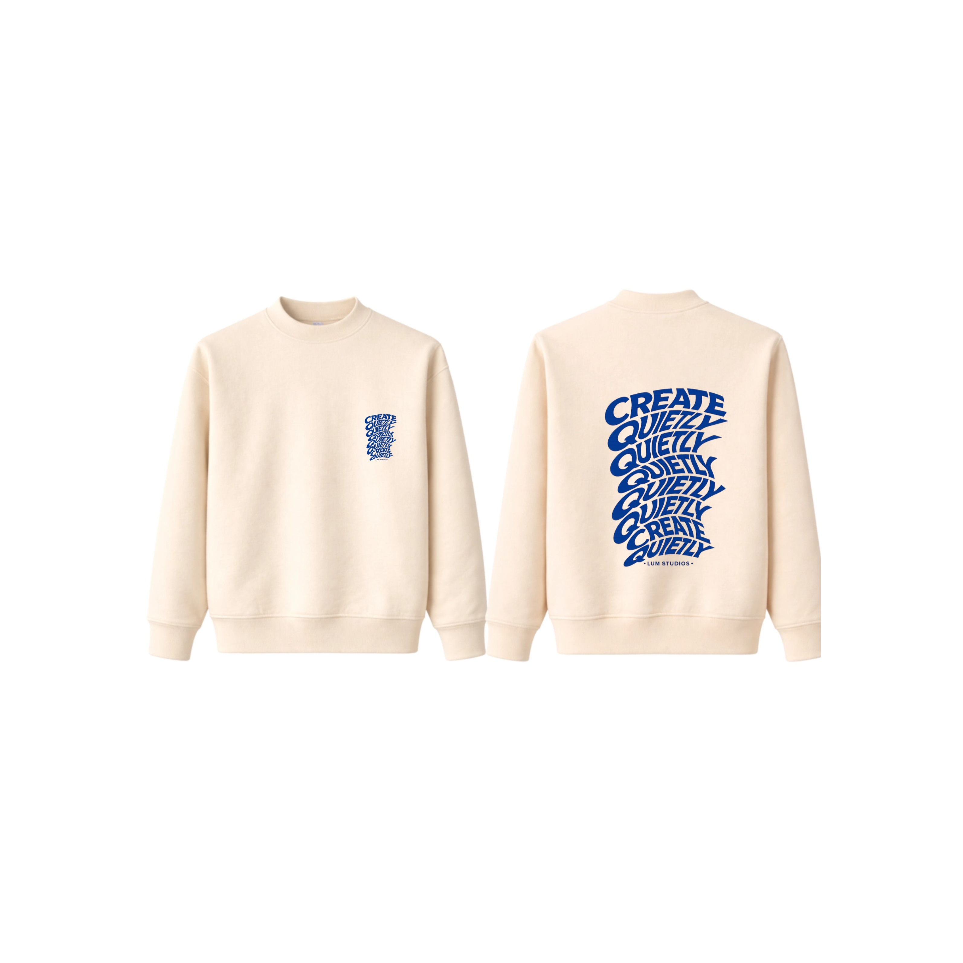 Luxe Classic Crew Graphic Front And Back