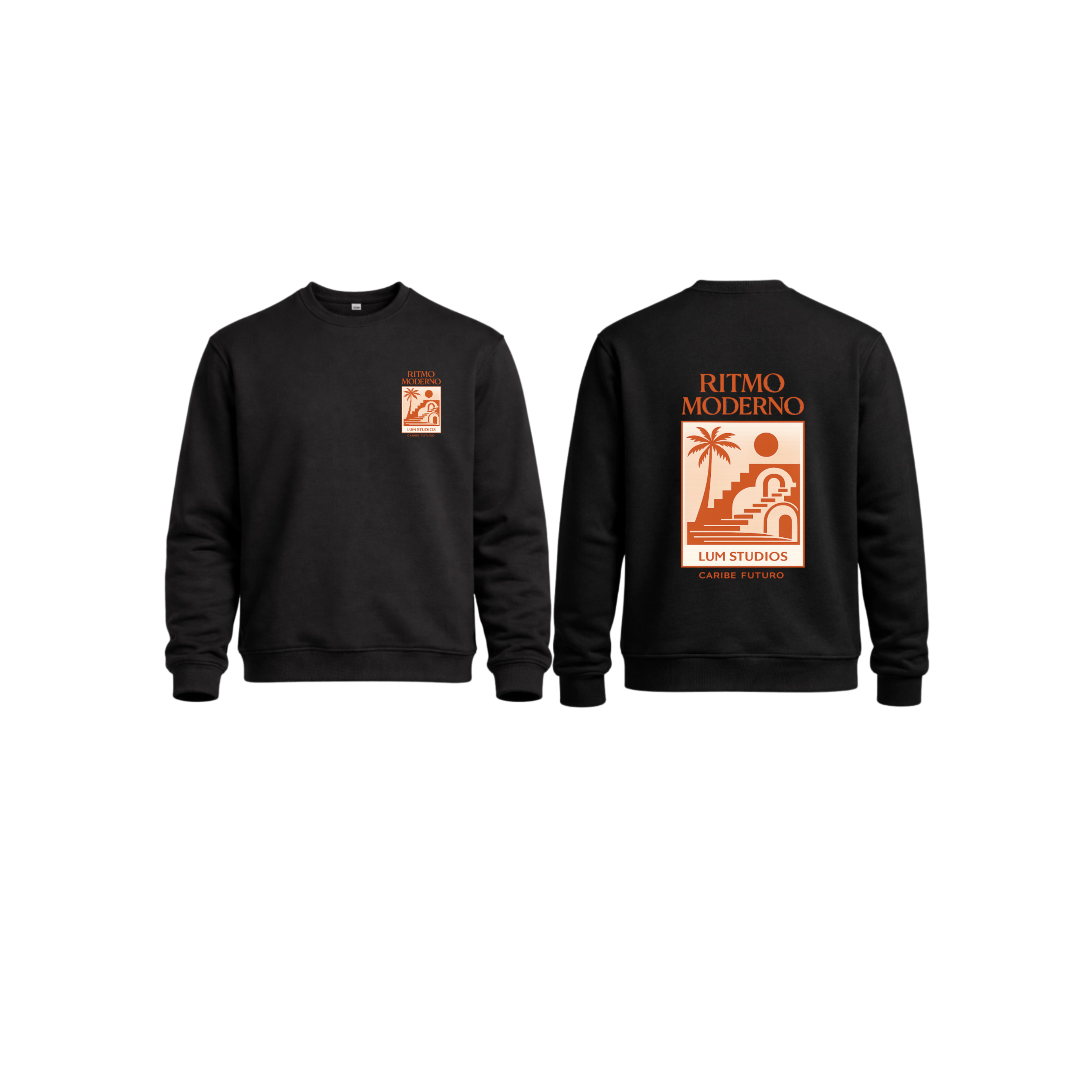 Luxe Short Crew Graphic Front And Back