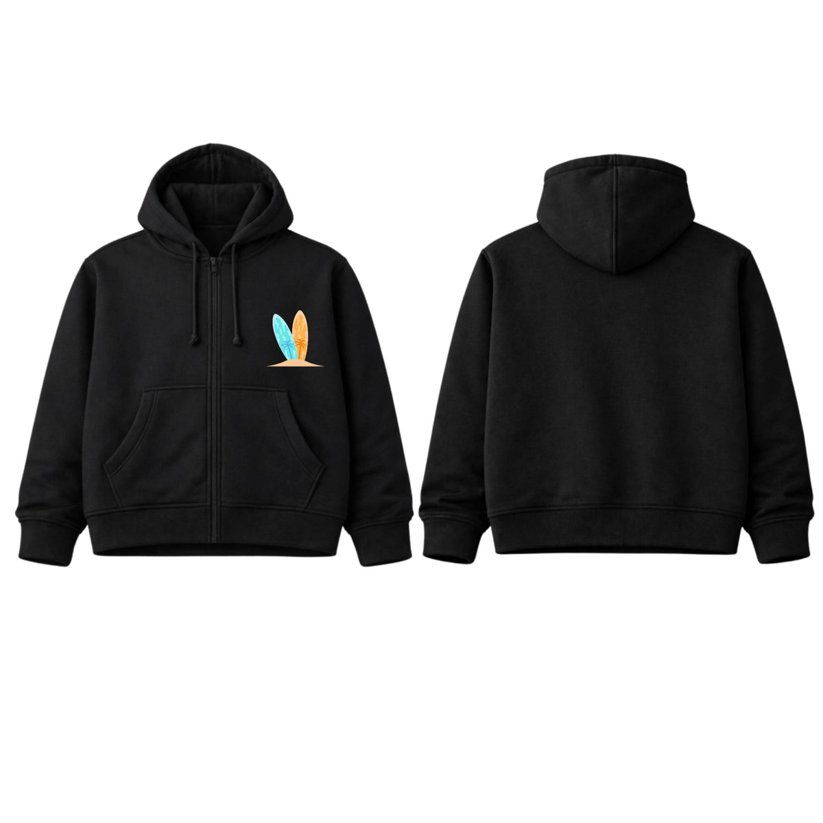 Luxe Classic Zip Hoodie Graphic Solo