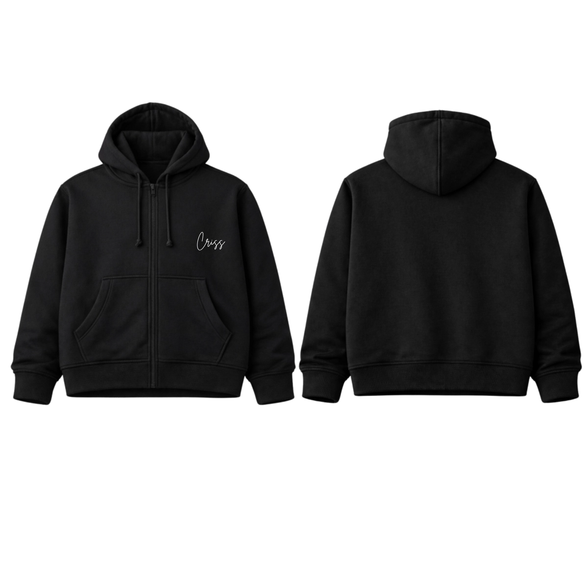 Luxe Classic Zip Hoodie  Inscription