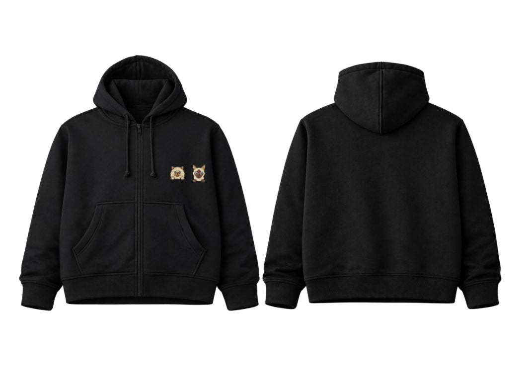 Luxe Classic Zip Hoodie Pet Lover