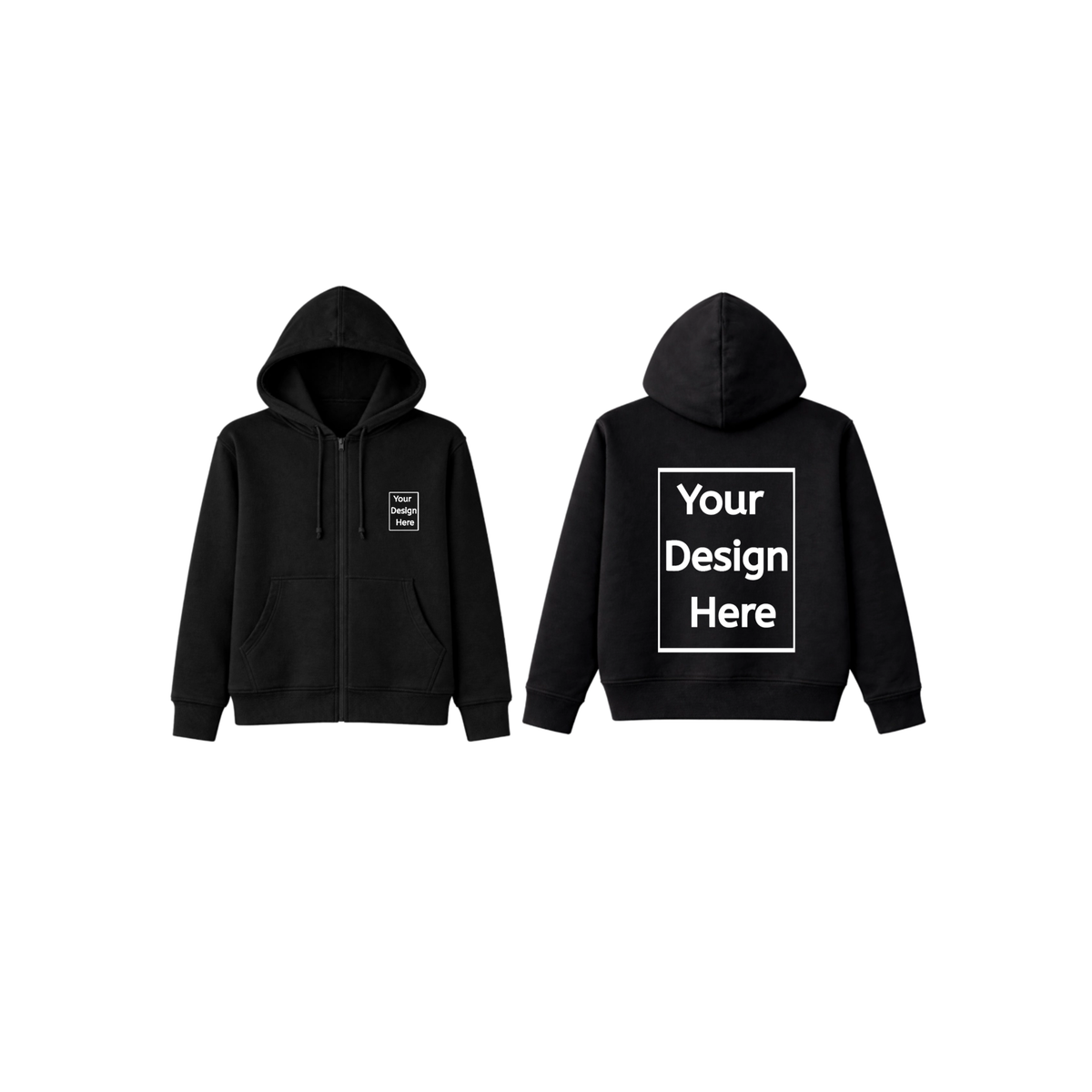 Luxe Short Zip Hoodie Graphic Maxi