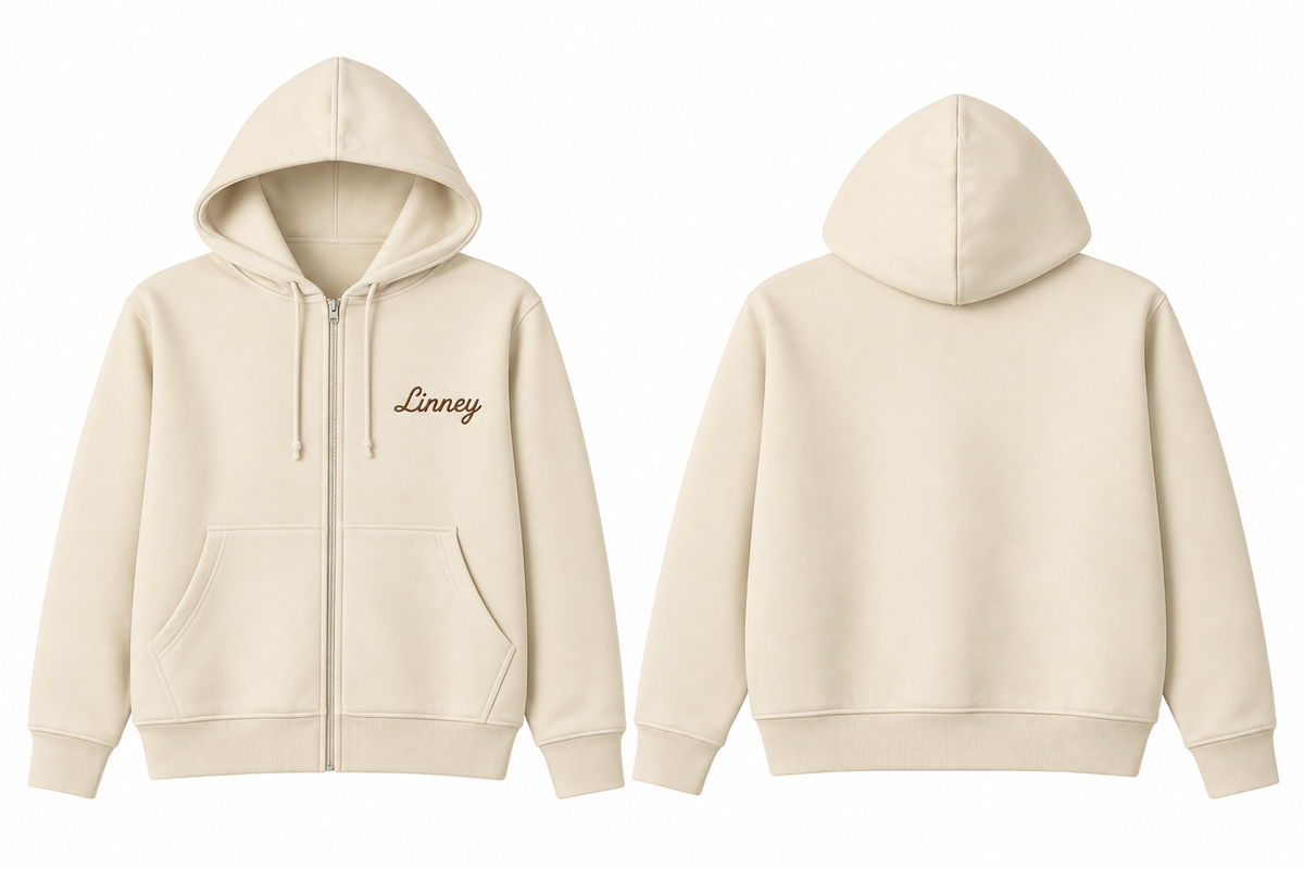 Luxe Short Zip Hoodie Inscription