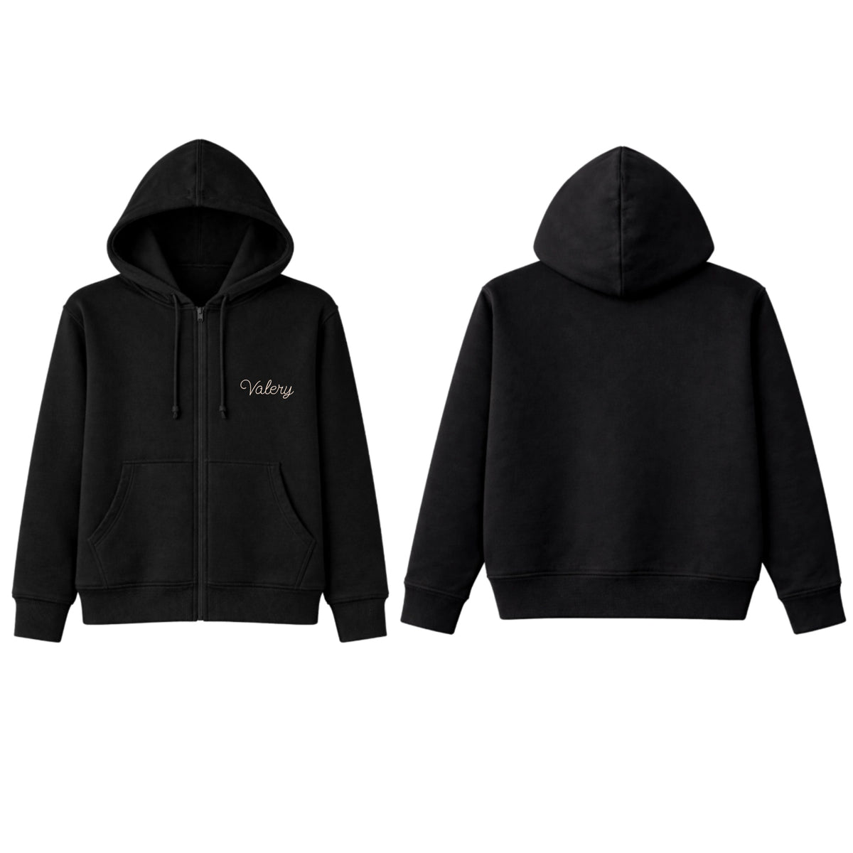 Luxe Short Zip Hoodie Inscription