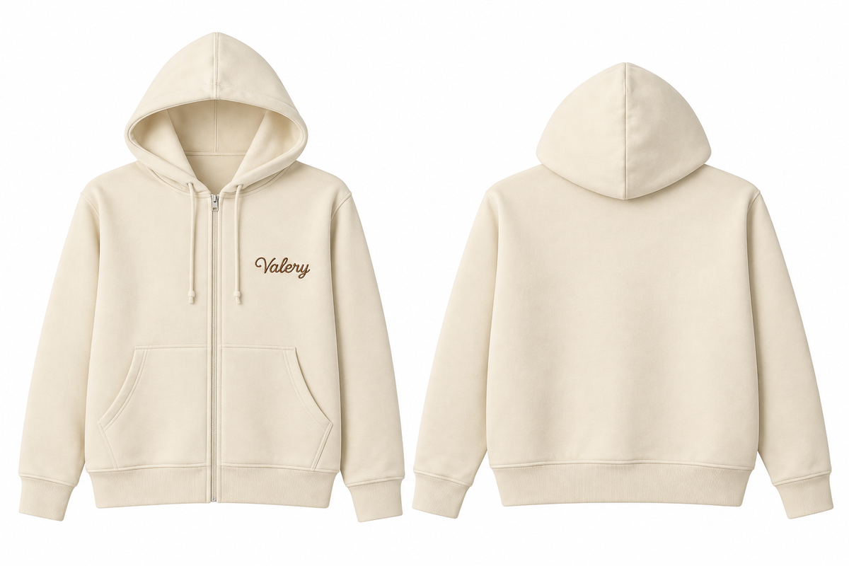 Luxe Short Zip Hoodie Inscription