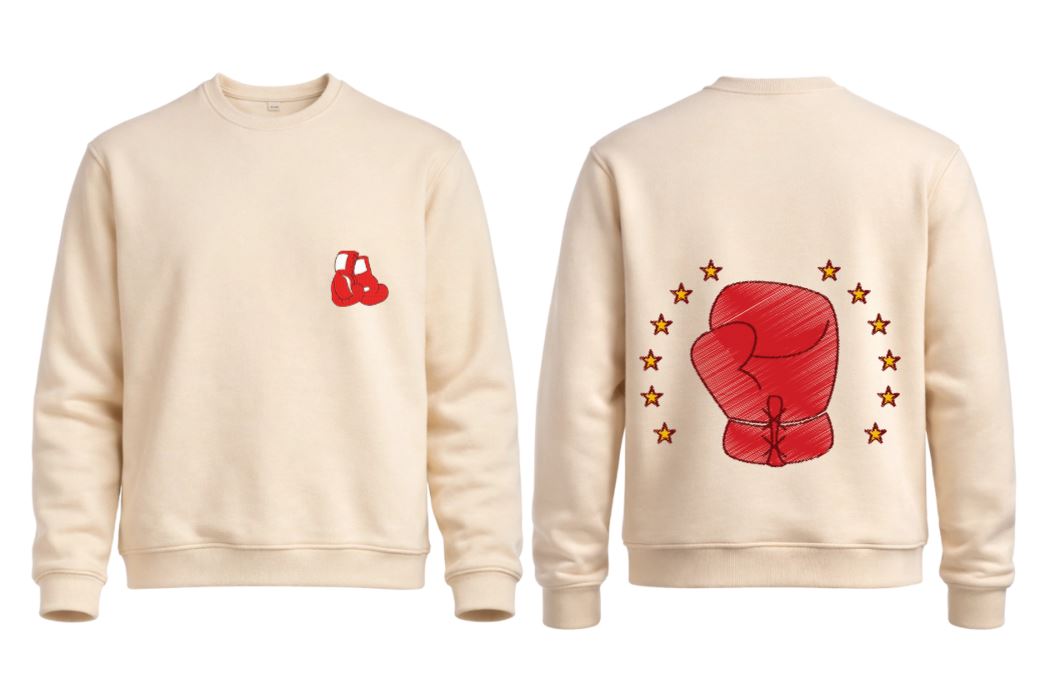 Mid-Length Crew Neck Fleece – Solo & Back Print