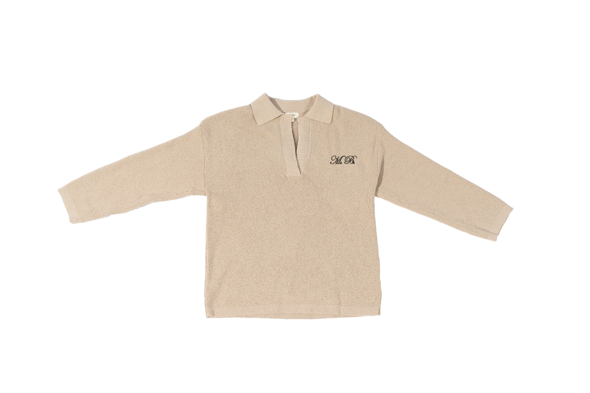 Monogram Split Neck Polo