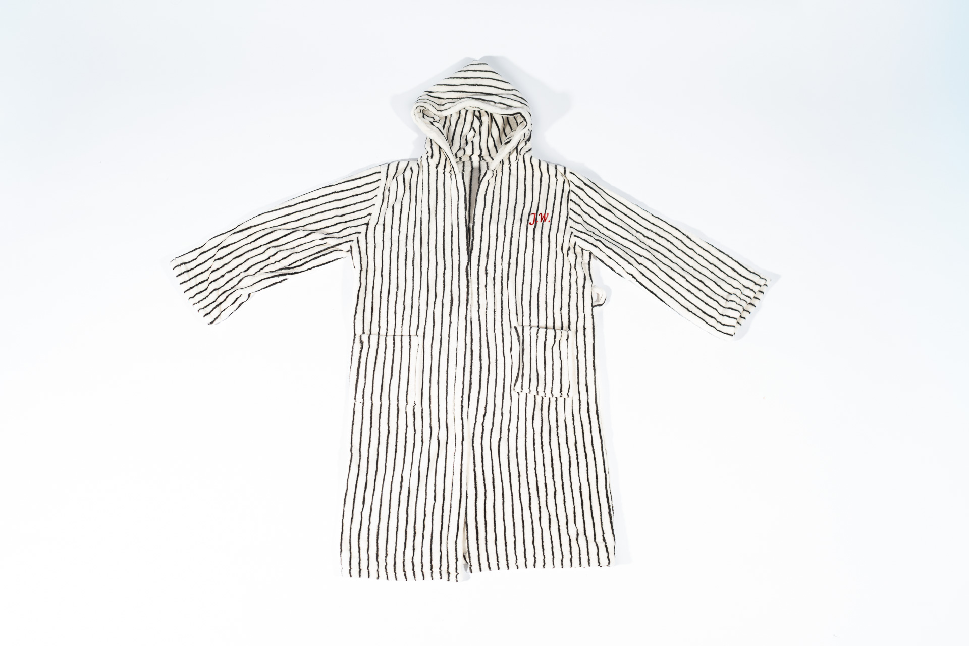 Monogram Striped Hooded Robe