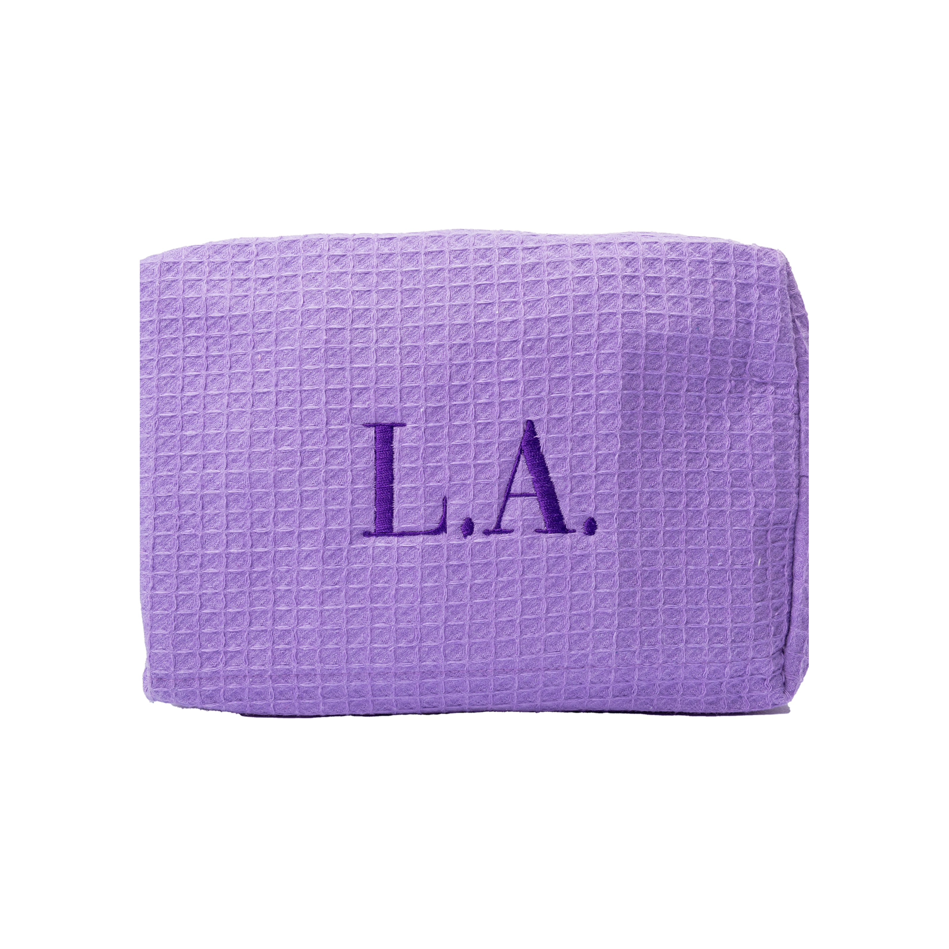 Monogram Waffle Pouch