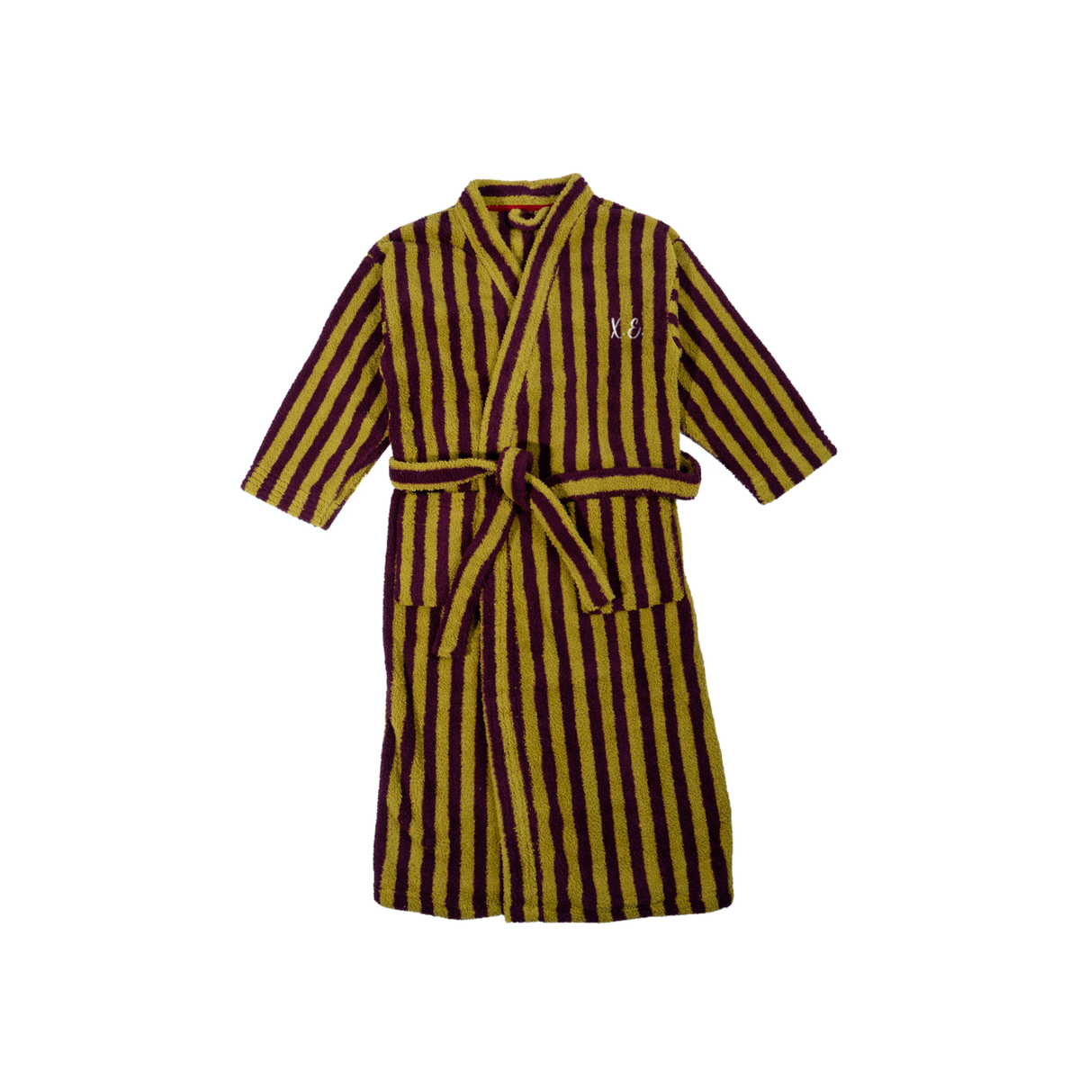 Monogram Striped Bath Robe