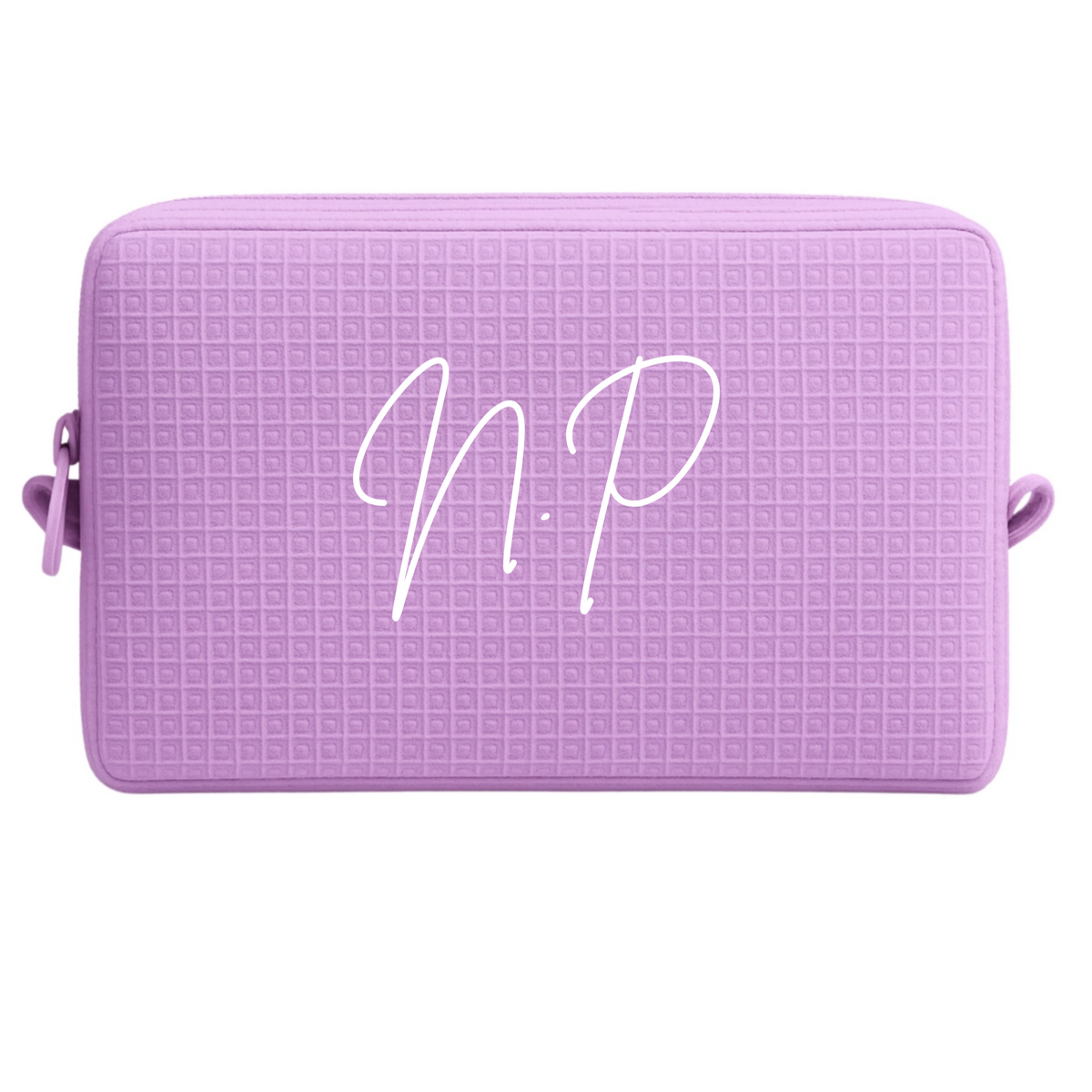 Monogram Waffle Pouch