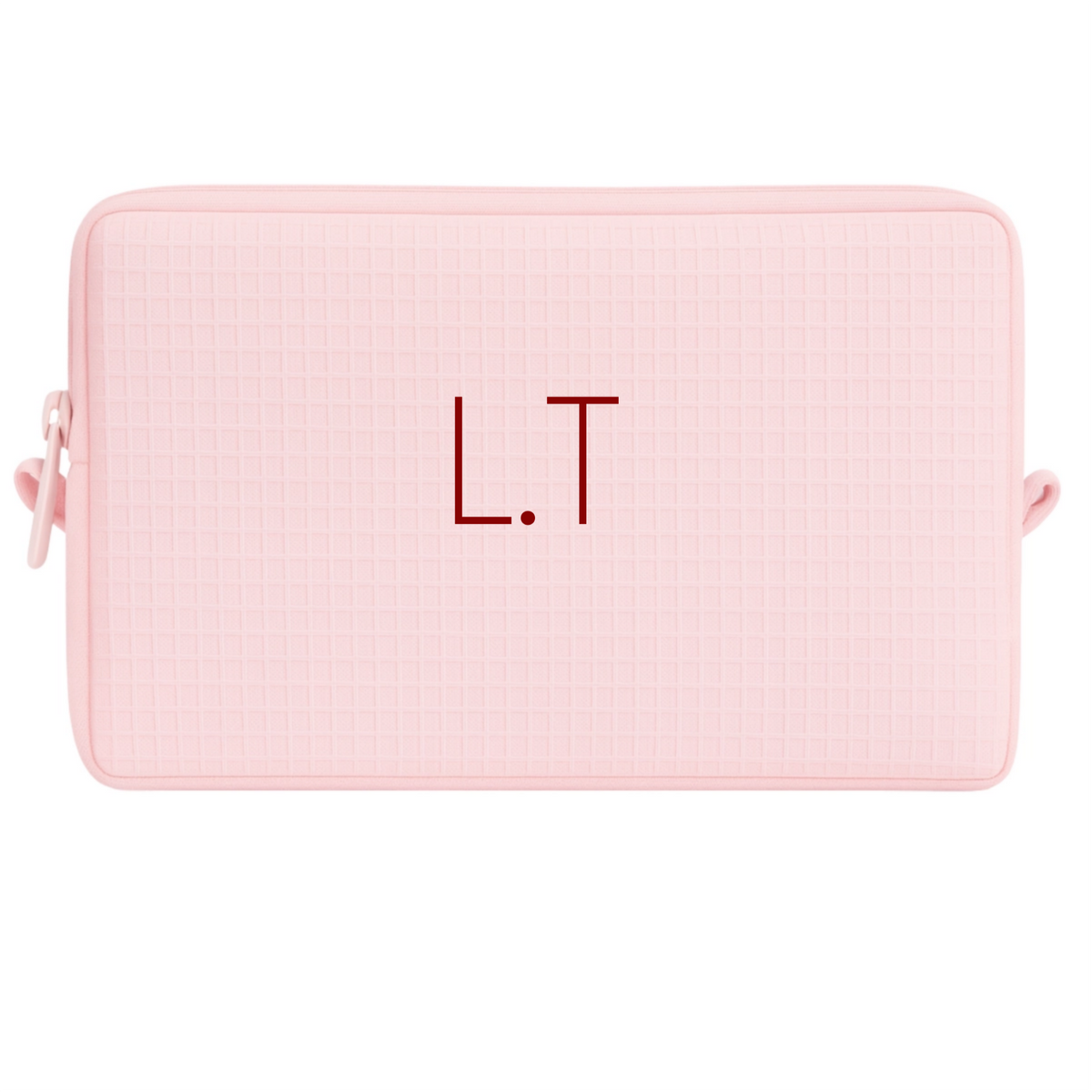 Monogram Waffle Pouch