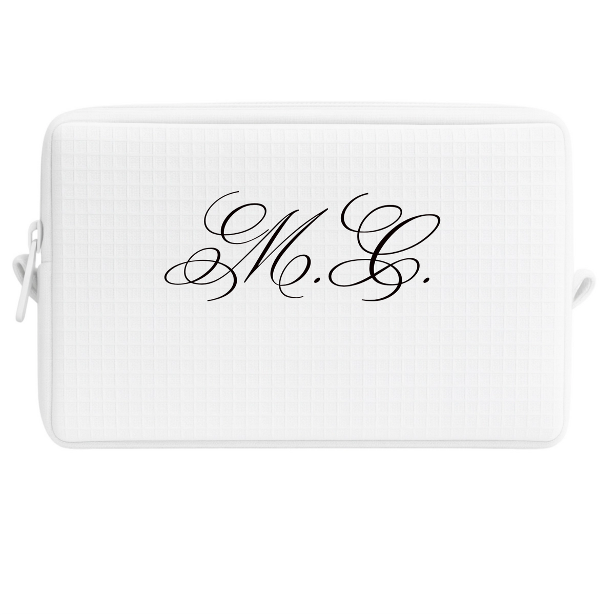 Monogram Waffle Pouch