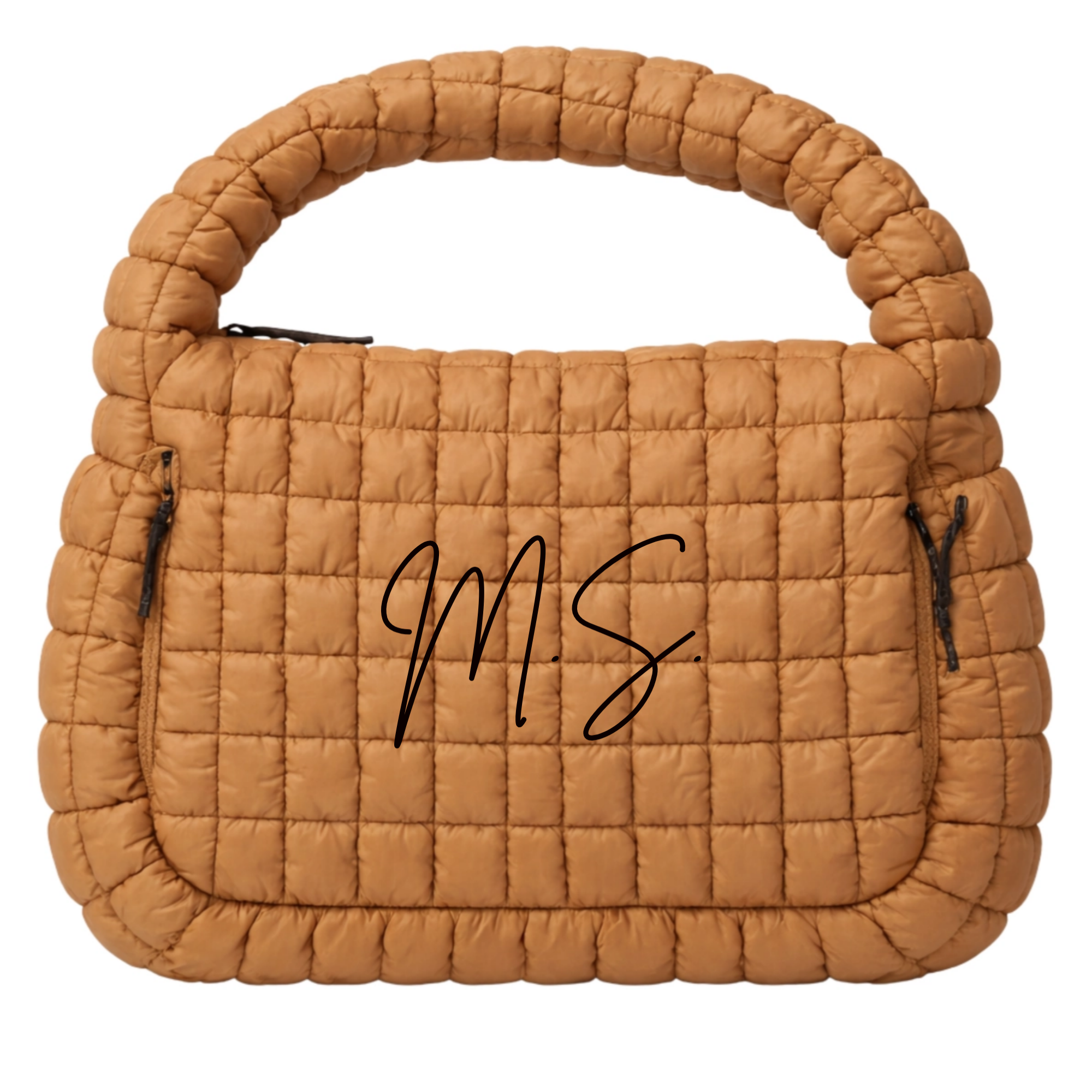 Initials Oversized Quilted Carryall Crossbody