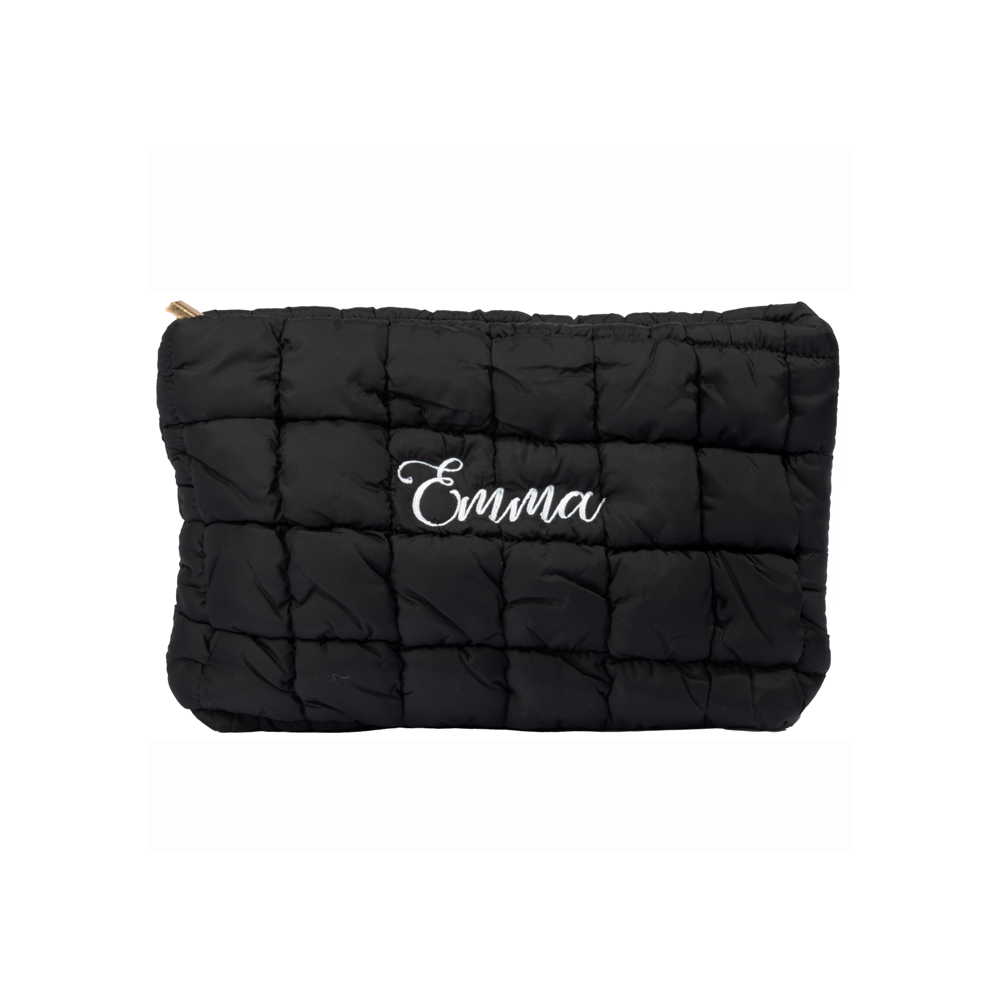 Quilted Makeup Bag Inscription