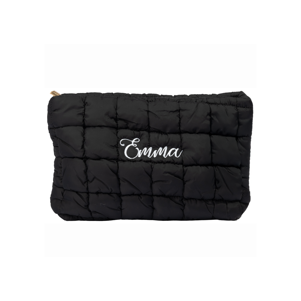 Quilted Makeup Bag Inscription