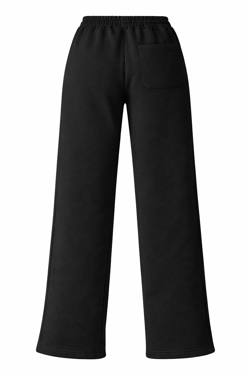 Relaxed Fit Fleece Pants Black- Blank