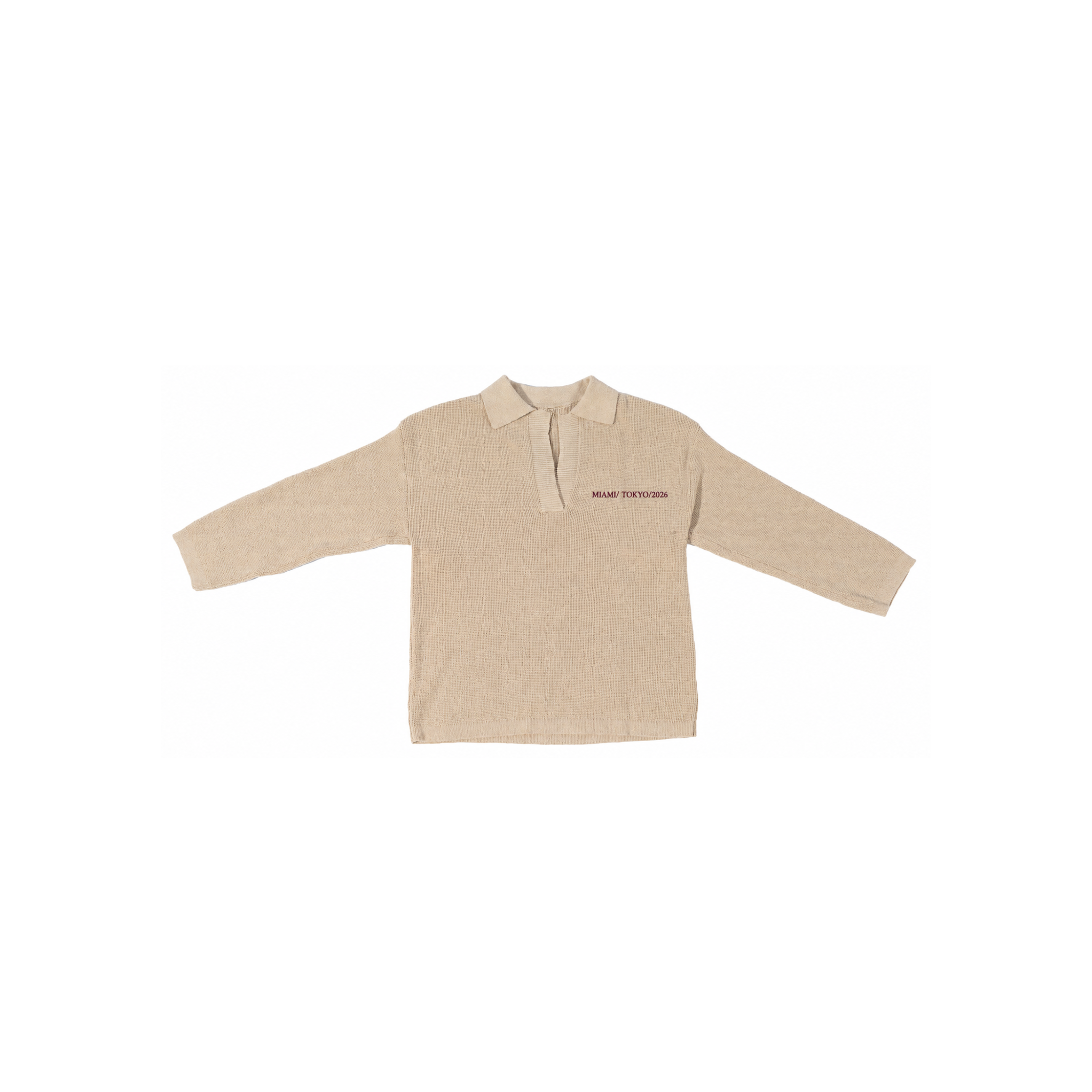 Split Neck Collared Polo Inscription