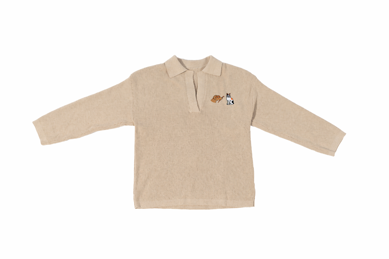 Split Neck Collared Polo NUEVO Pets