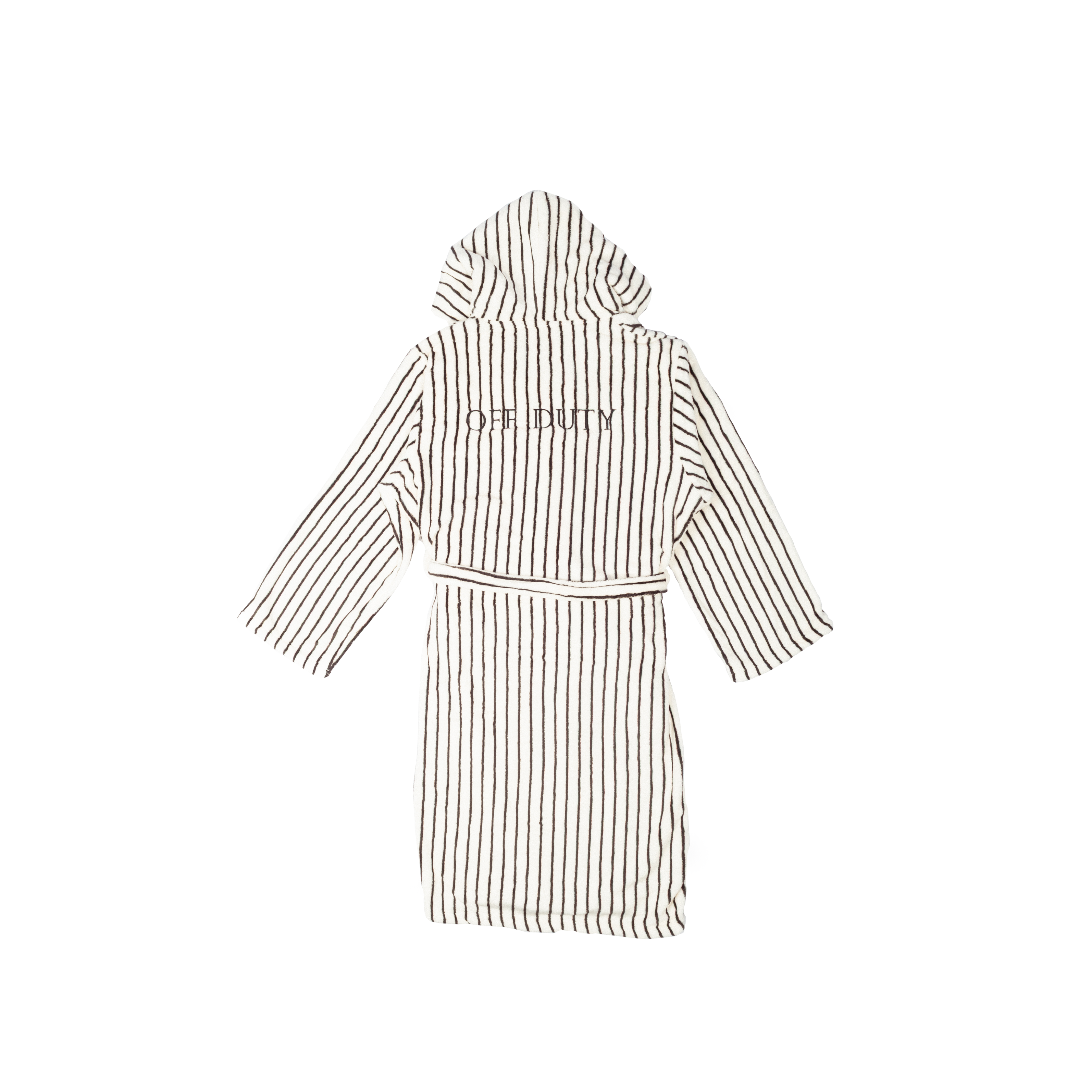 Striped Hooded Robe Inscription