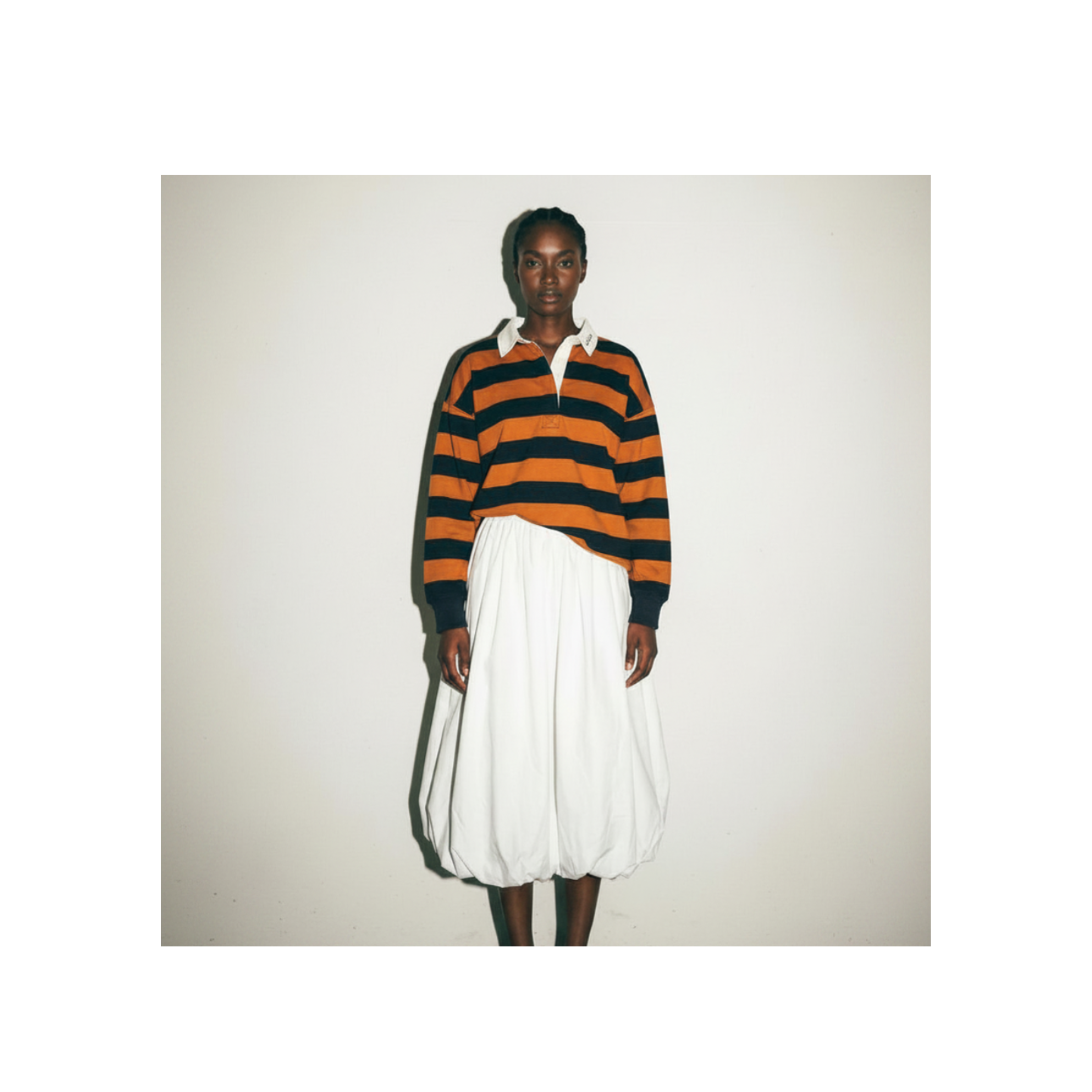 Inscription Striped Rugby Shirt