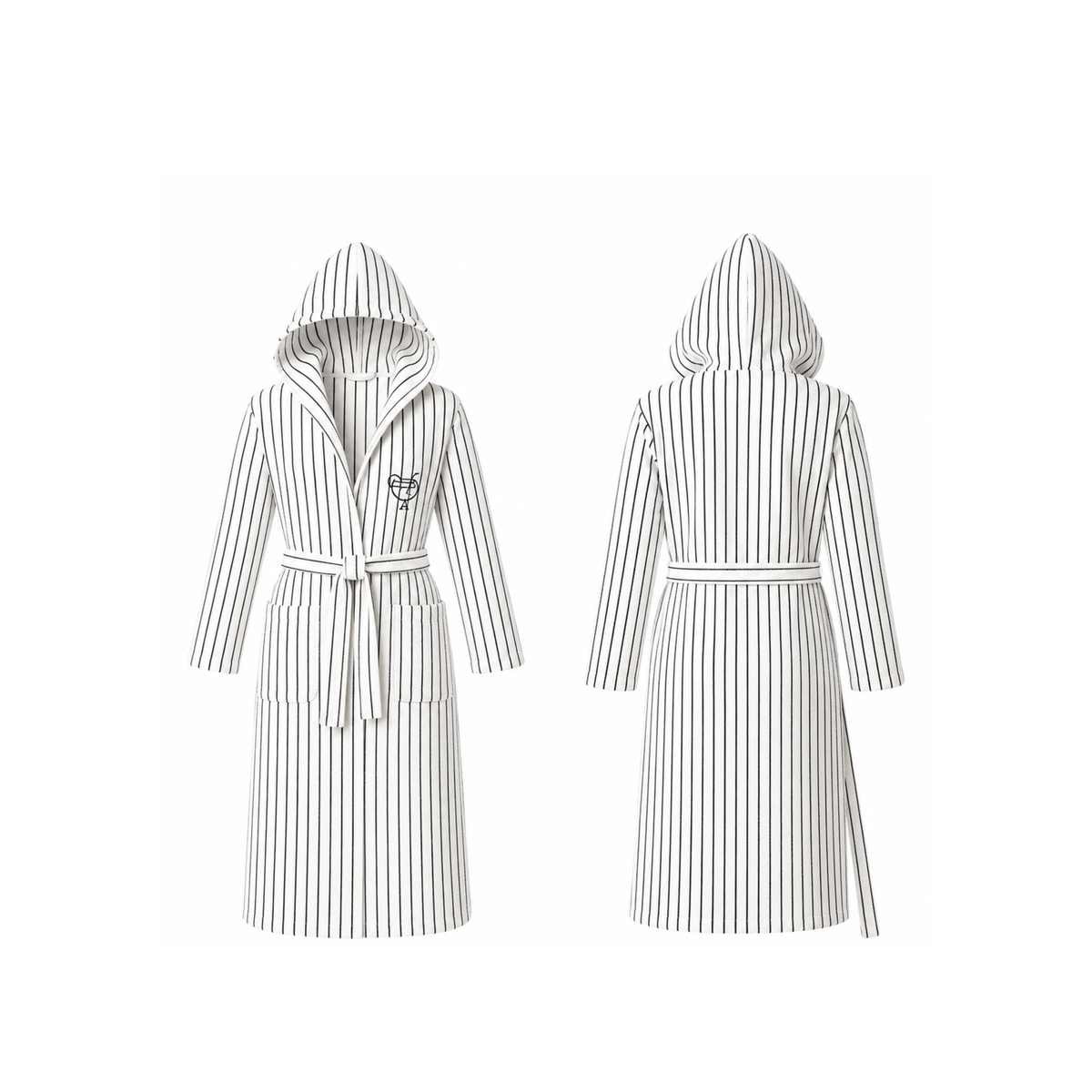 Striped Hooded Robe Solo