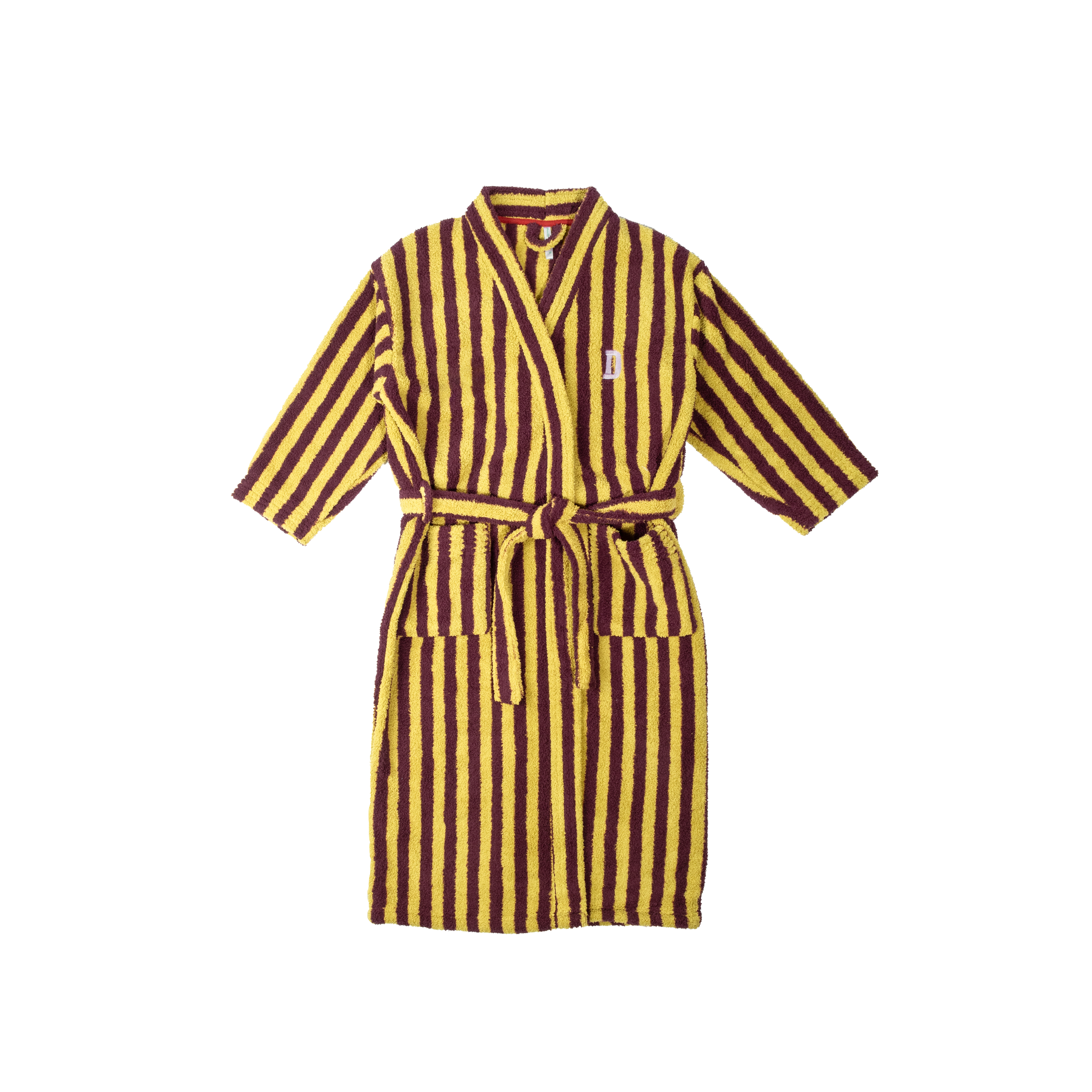 Inscription Striped Bath Robe