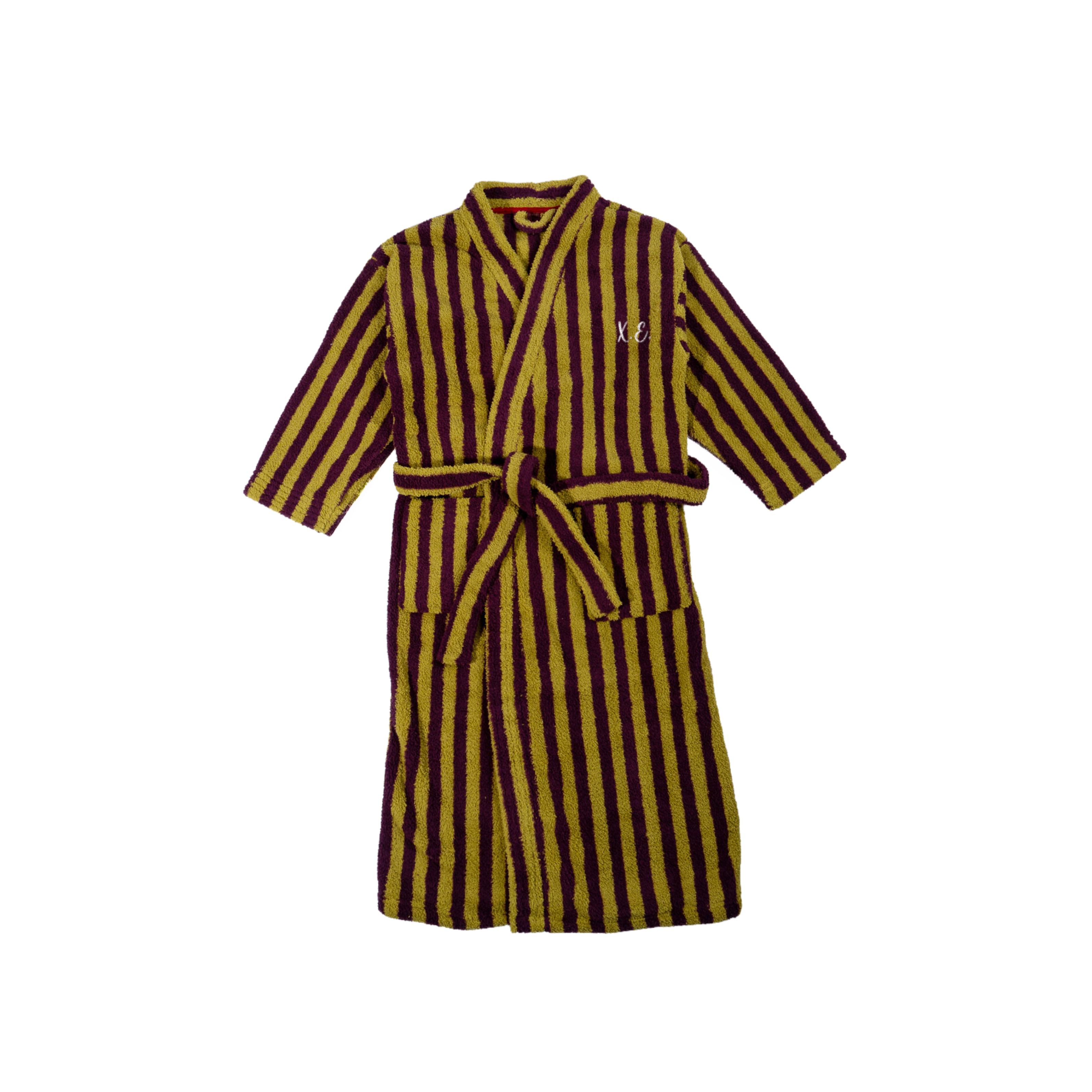 Monogram Striped Bath Robe