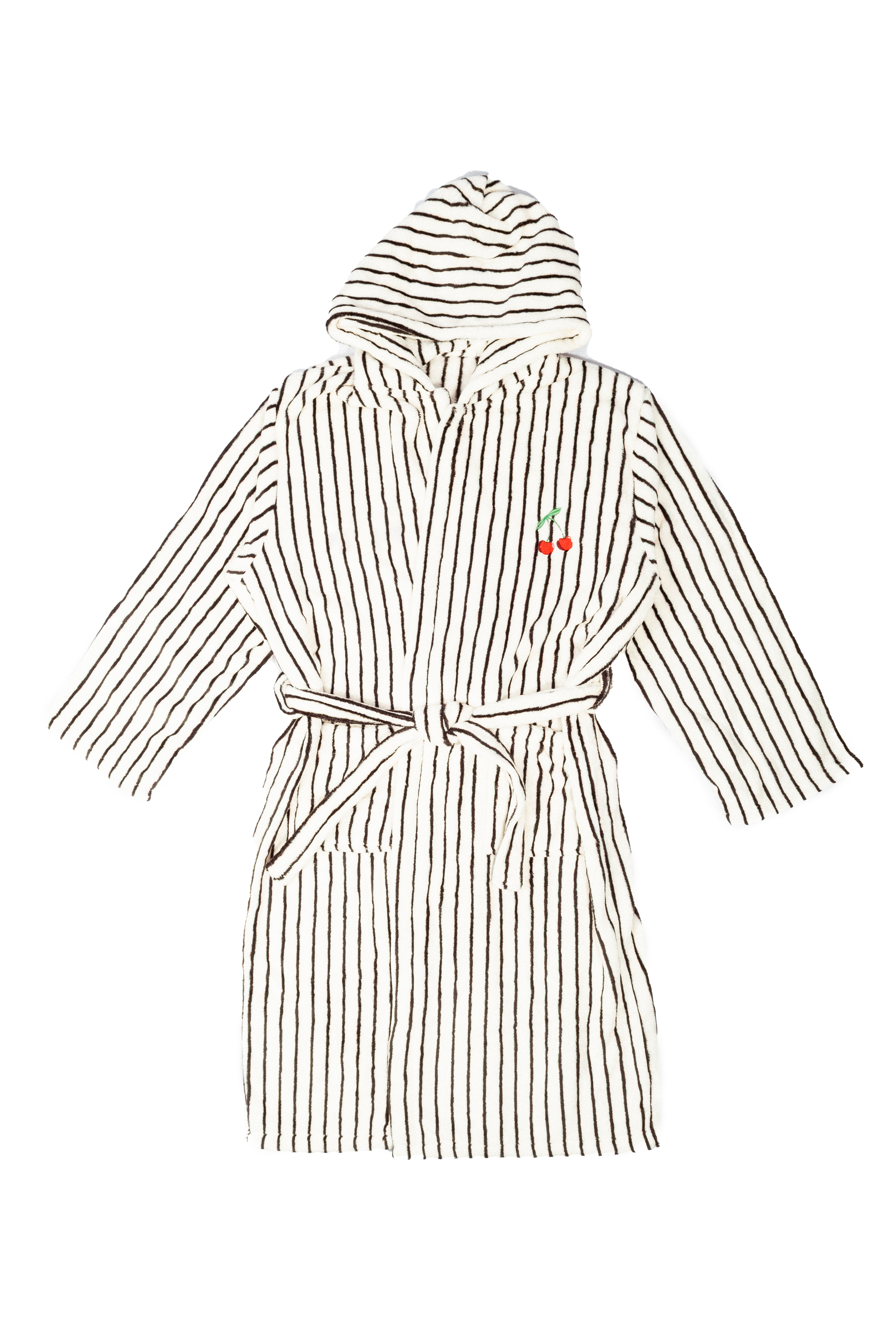 Stripped Hooded Robe -  WhiteBlack SOLO NUEVO