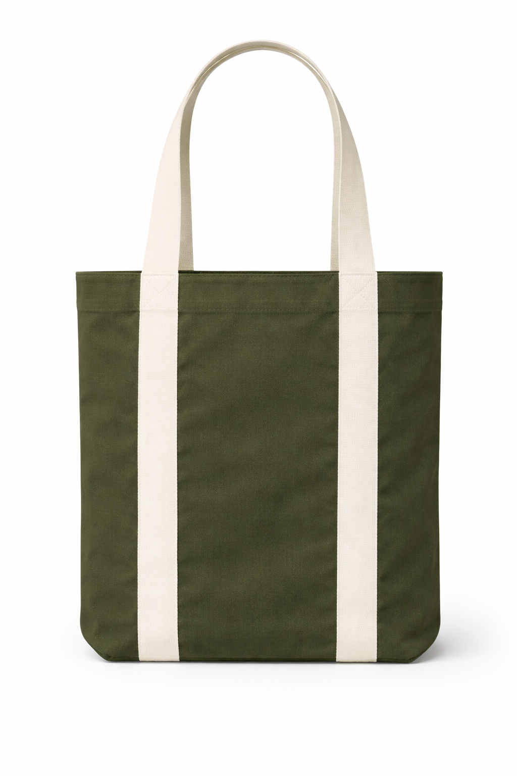 Two-Tone Carrie Tote - Army & Cream - BLANK