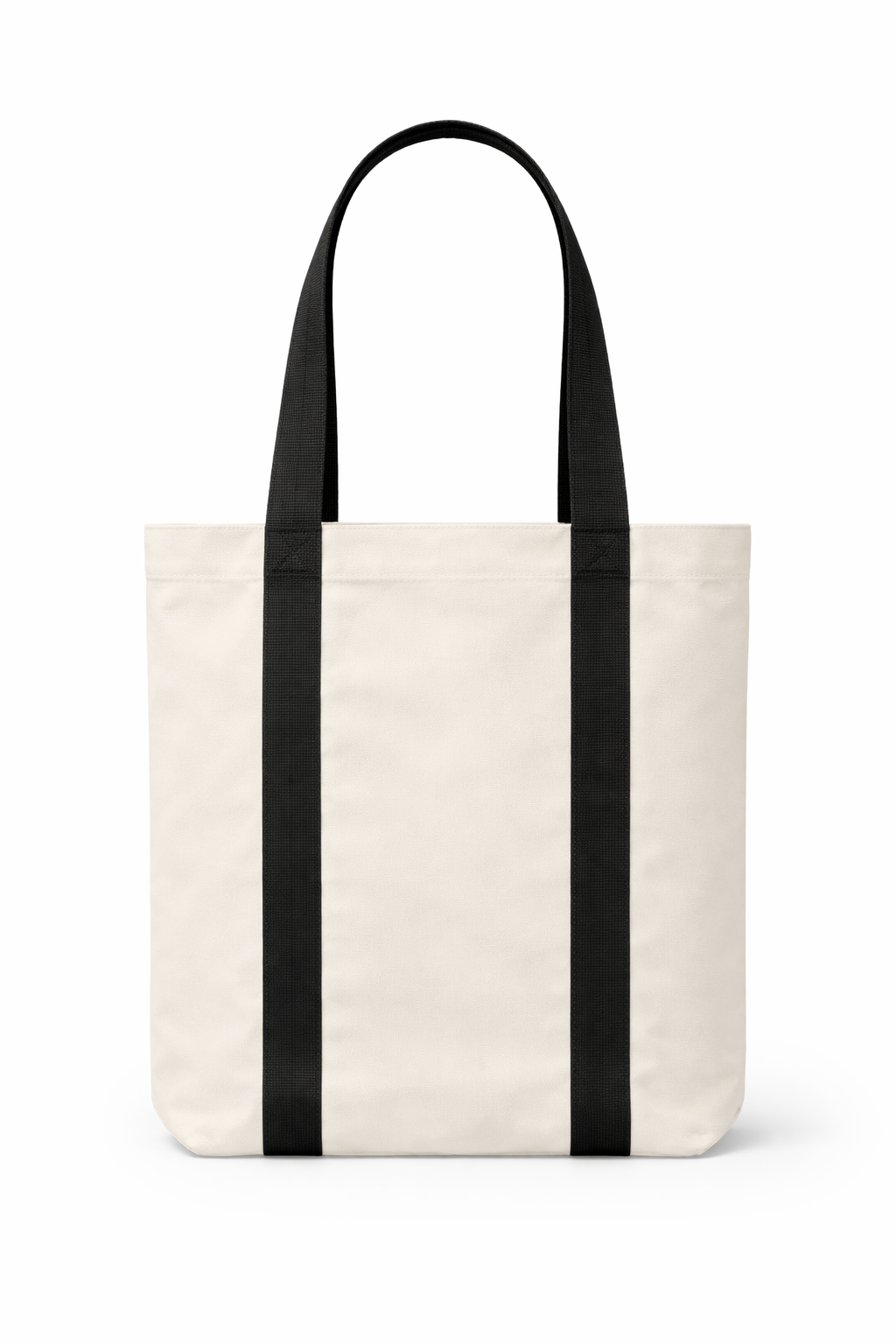 Two-Tone Carrie Tote - Cream & Black - BLANK