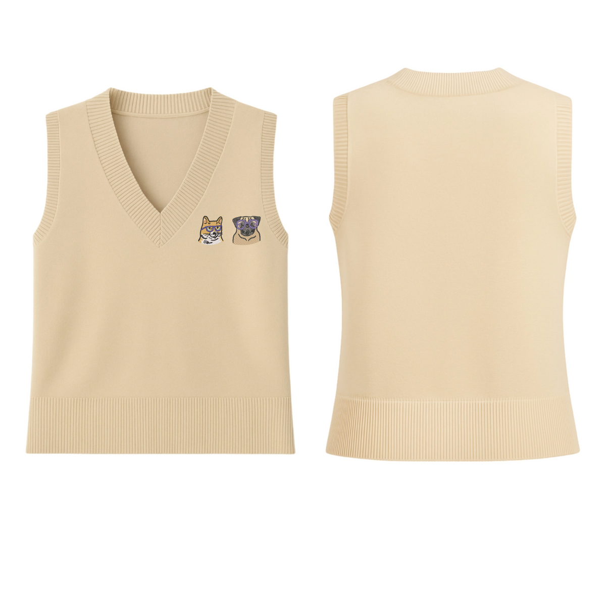 V-Neck Sweater Deluxe Pet Lover